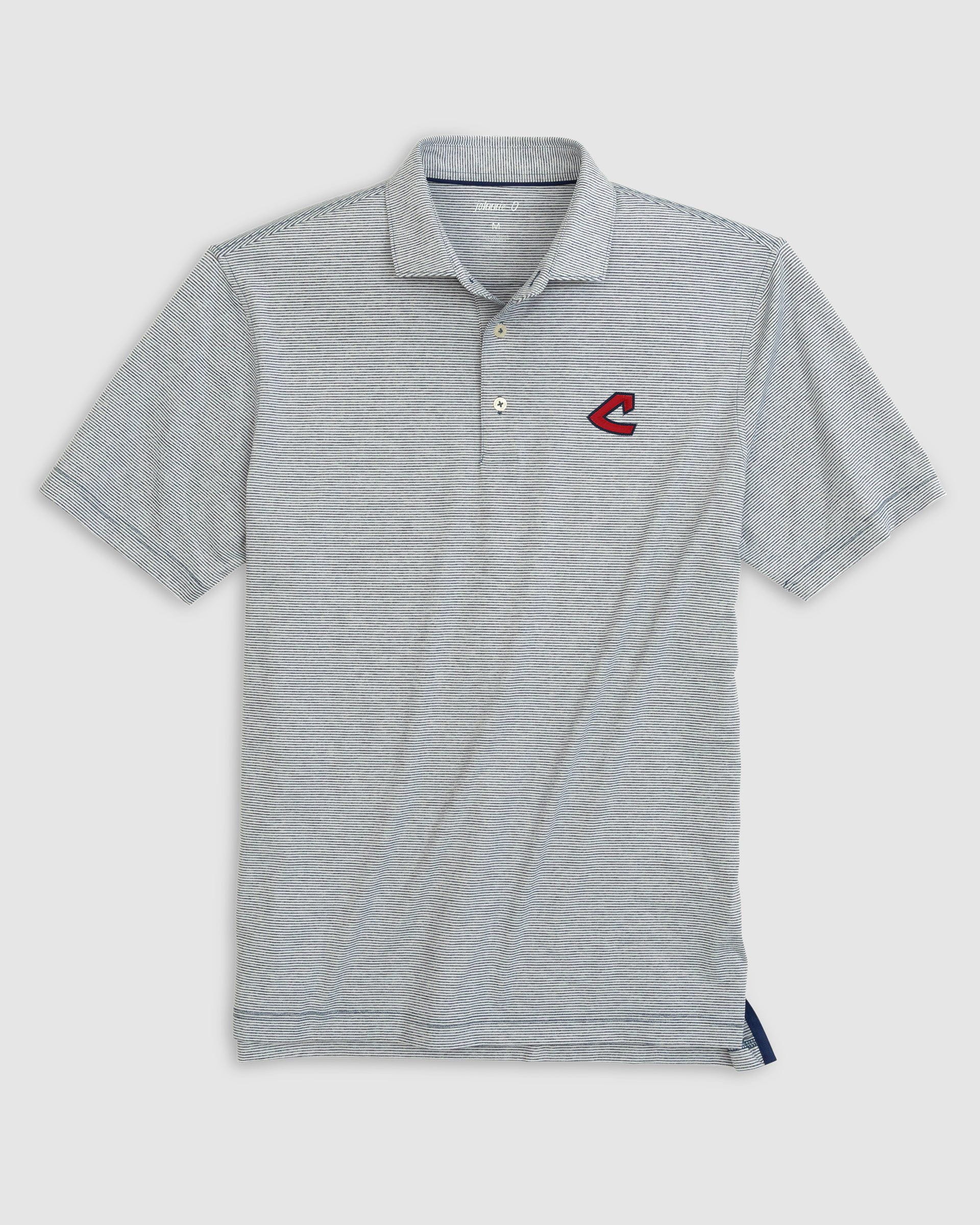 Cleveland Guardians Lyndonn Striped Jersey Performance Polo - Cooperstown Logo - Image 7