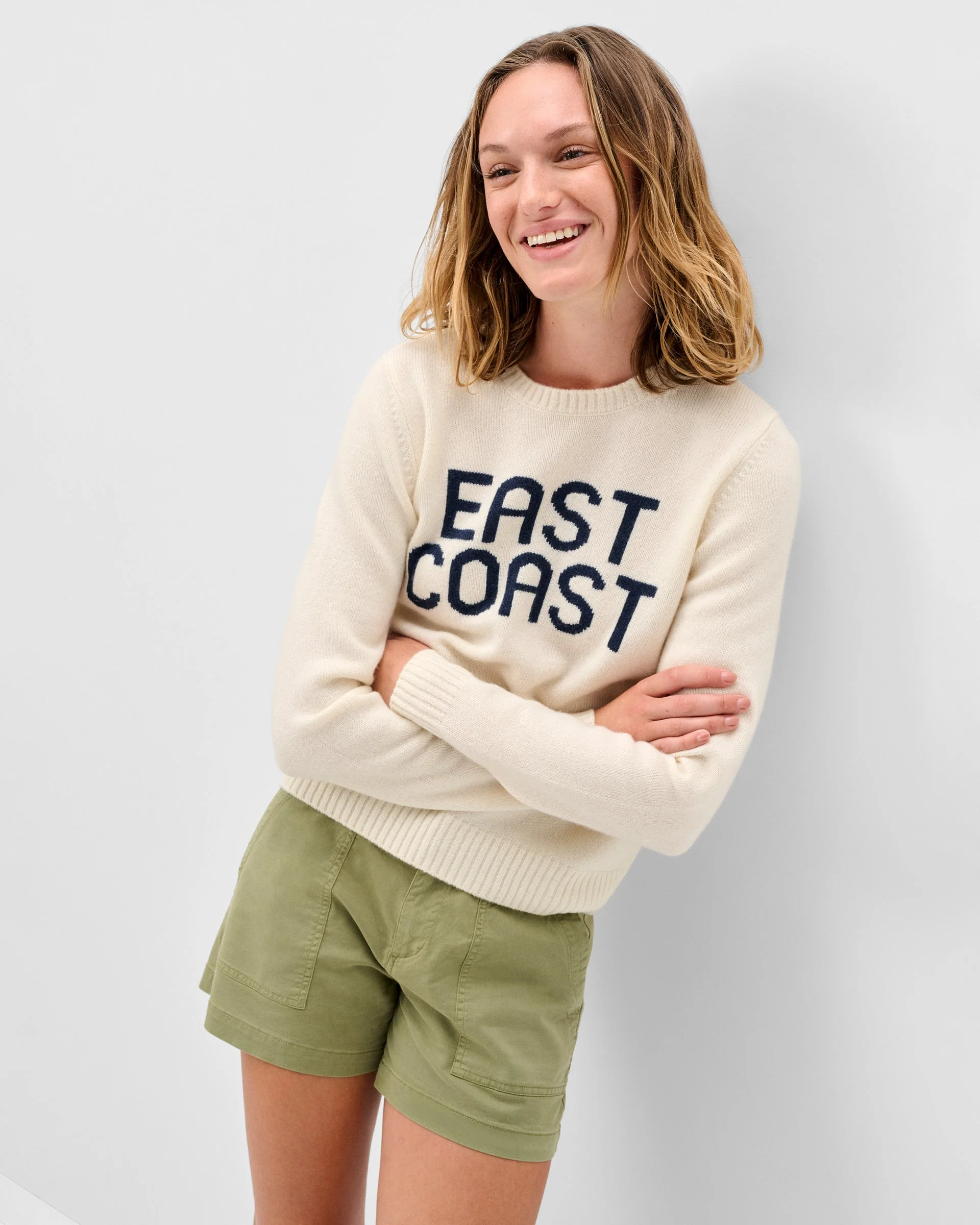 Coastal Cashmere Blend Crewneck Sweater - Image 4