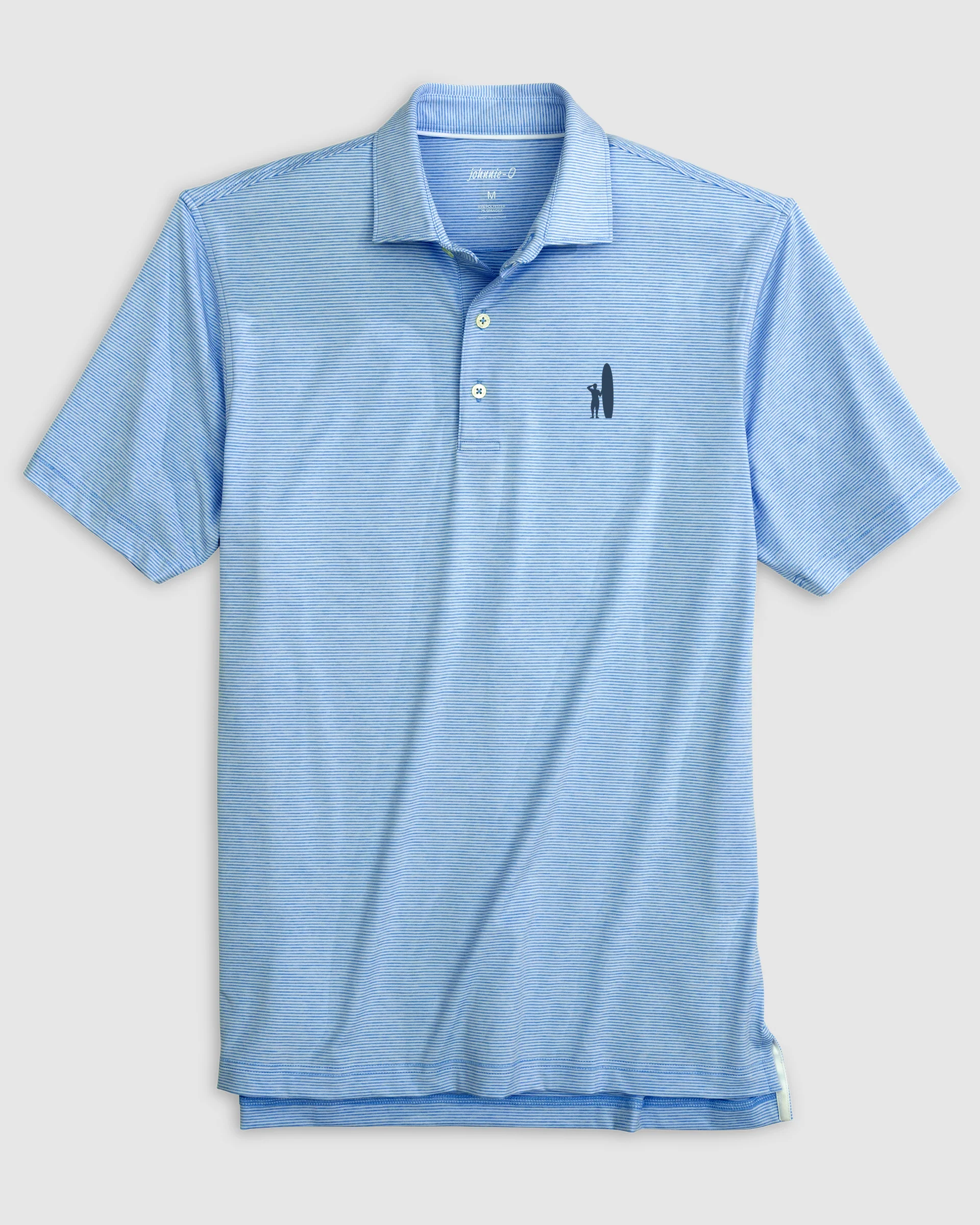 Custom Surfer Logo Performance Jersey Polo - Lyndonn Stripe - Image 8
