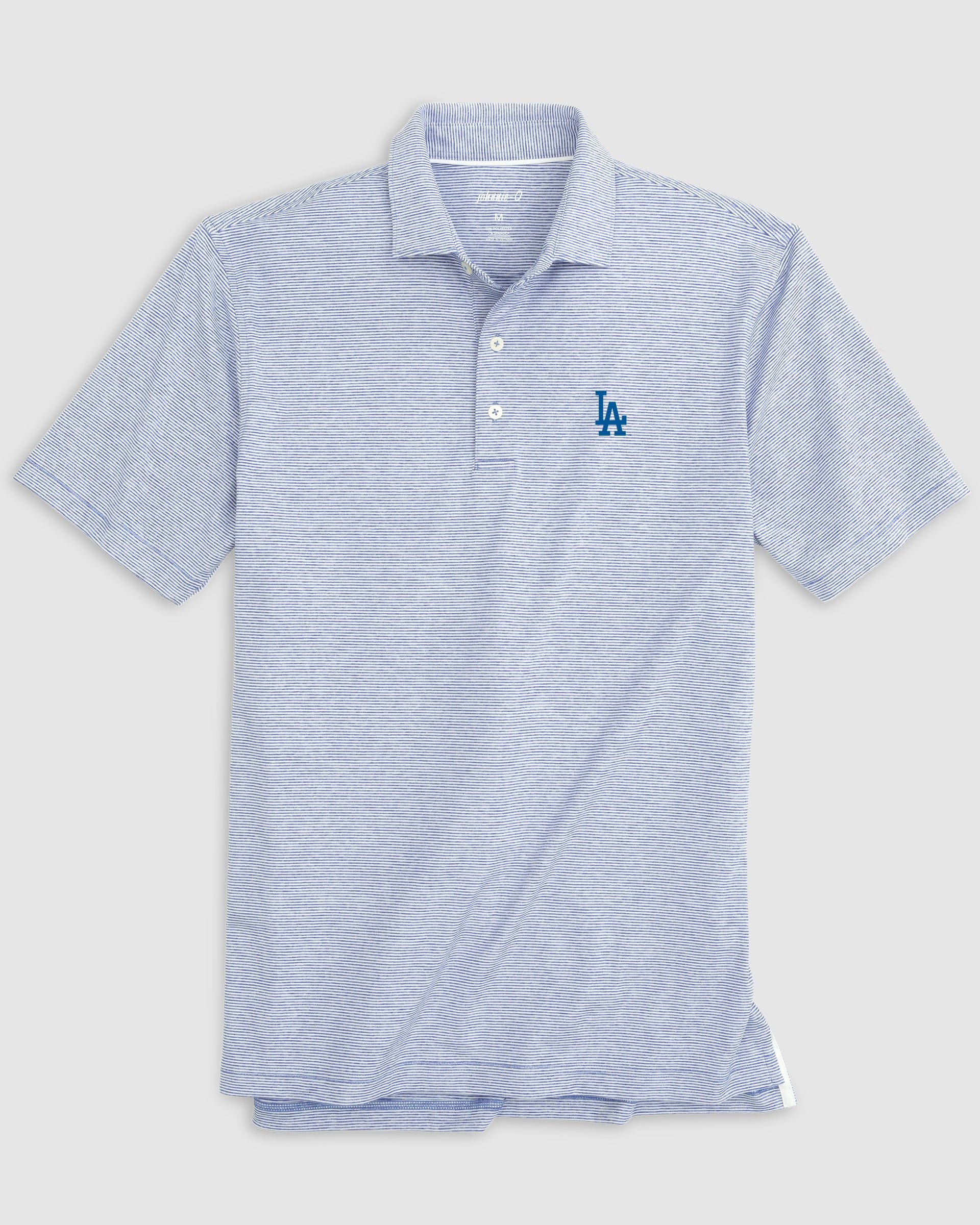 Los Angeles Dodgers Lyndonn Striped Jersey Performance Polo - Image 3
