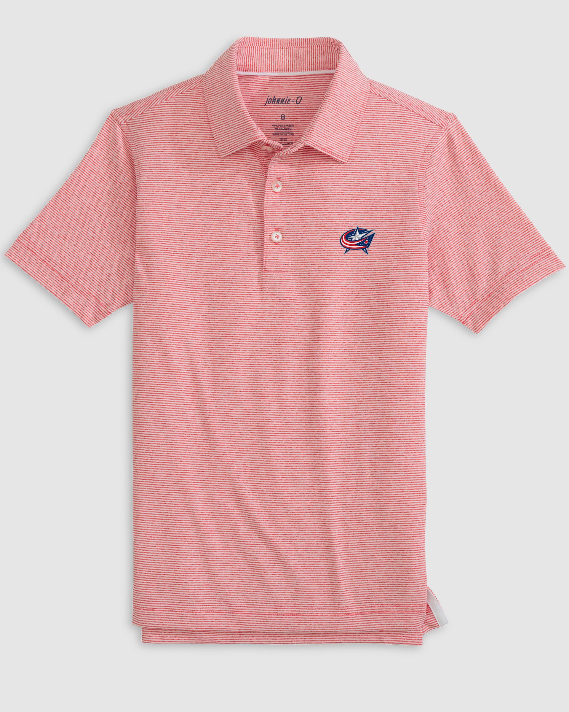 Columbus Blue Jackets Lyndonn Jr. Striped Jersey Performance Polo - Image 6