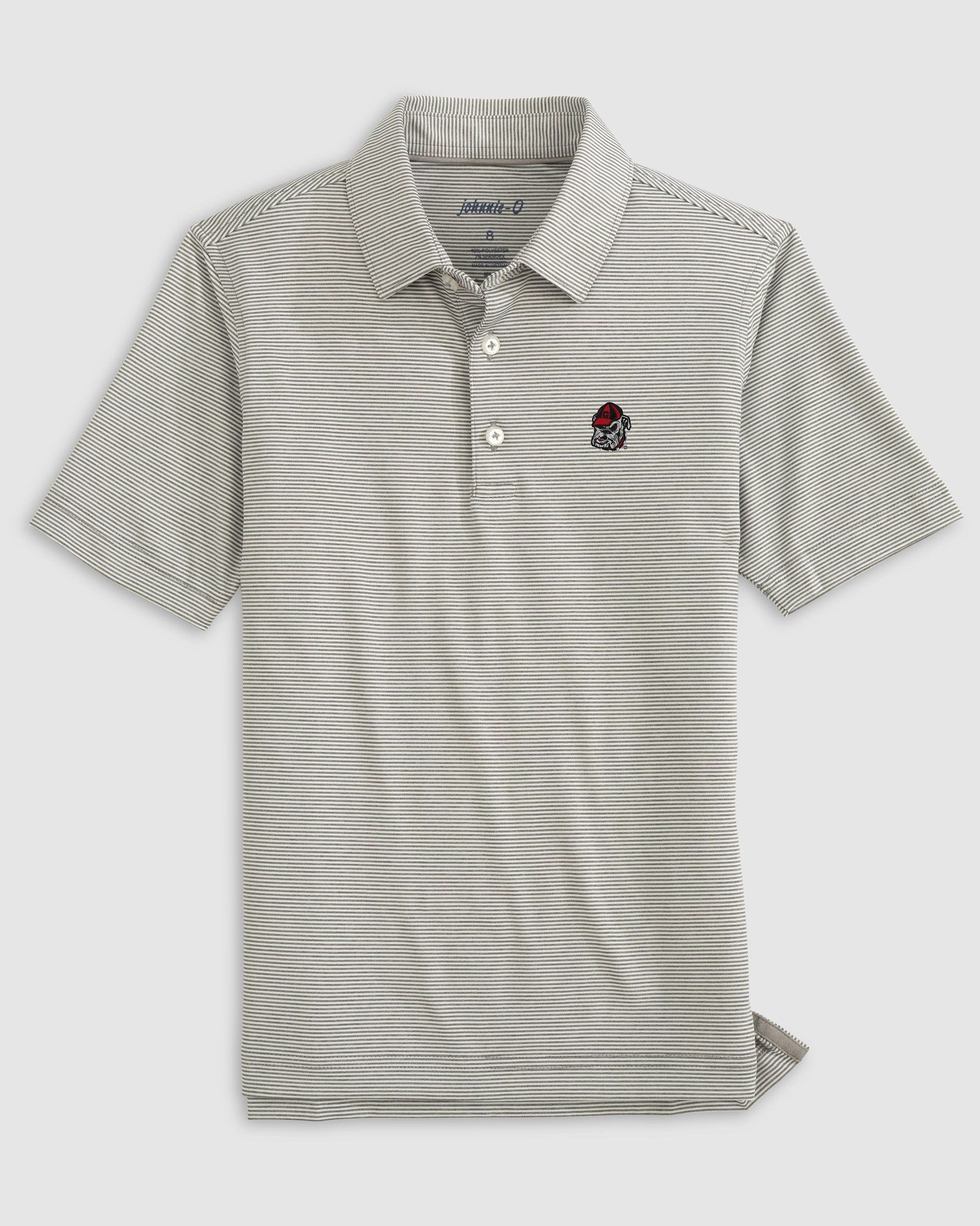 Georgia Lyndonn Jr. Striped Jersey Performance Polo - Bulldog Head Logo - Image 5