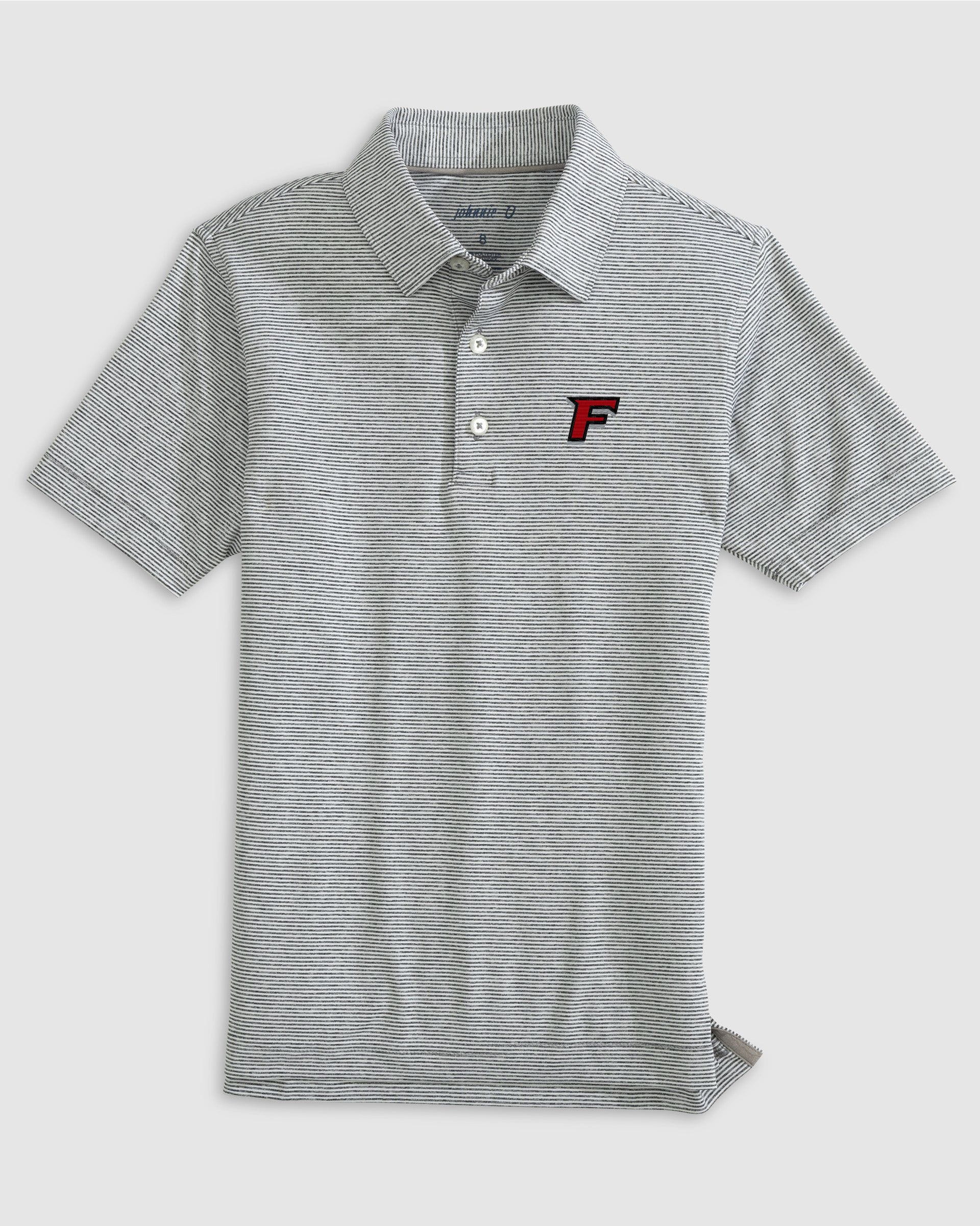 Fairfield University Lyndonn Jr. Striped Jersey Performance Polo