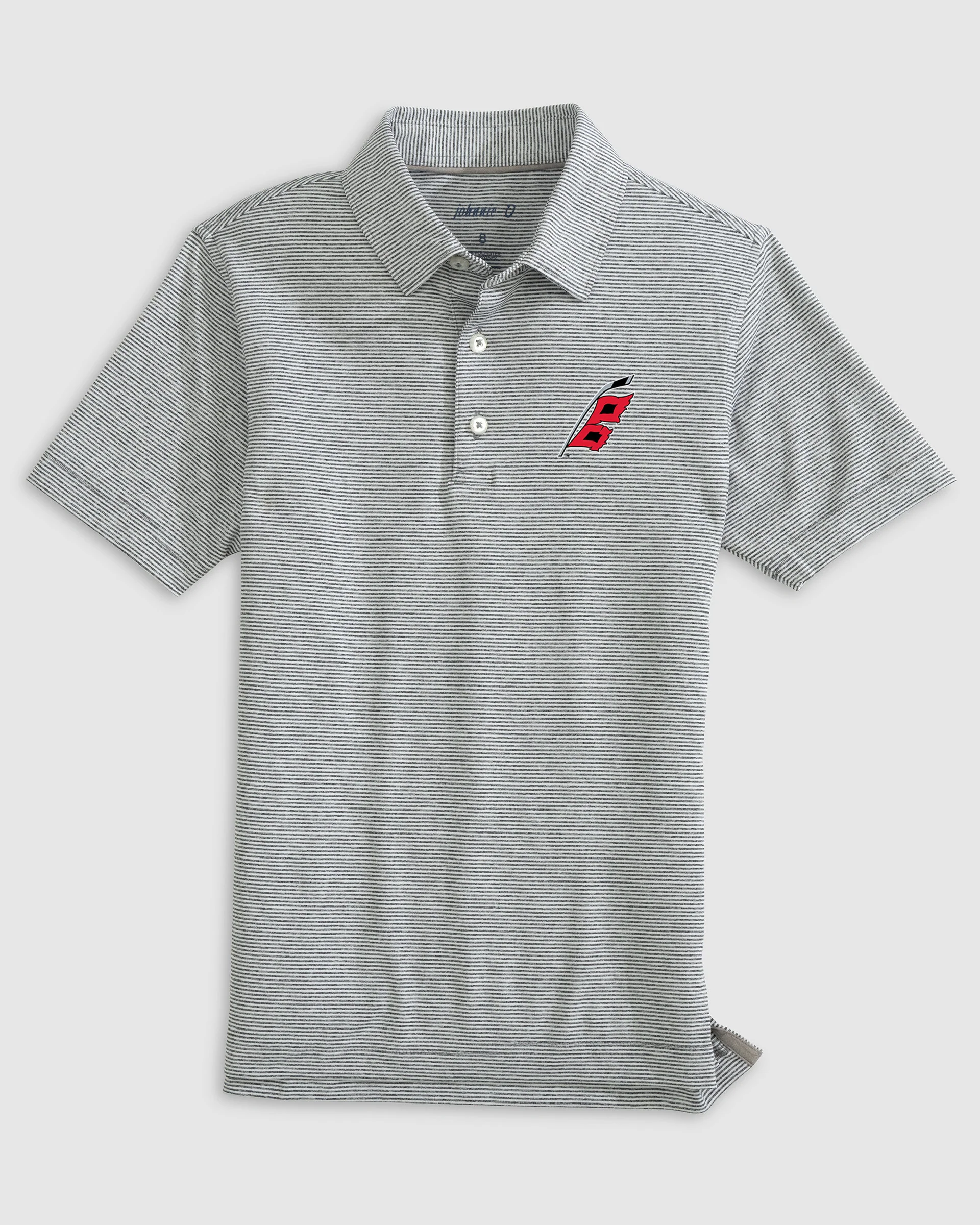 Carolina Hurricanes Lyndonnn Striped Jersey Performance Polo - Flag Logo