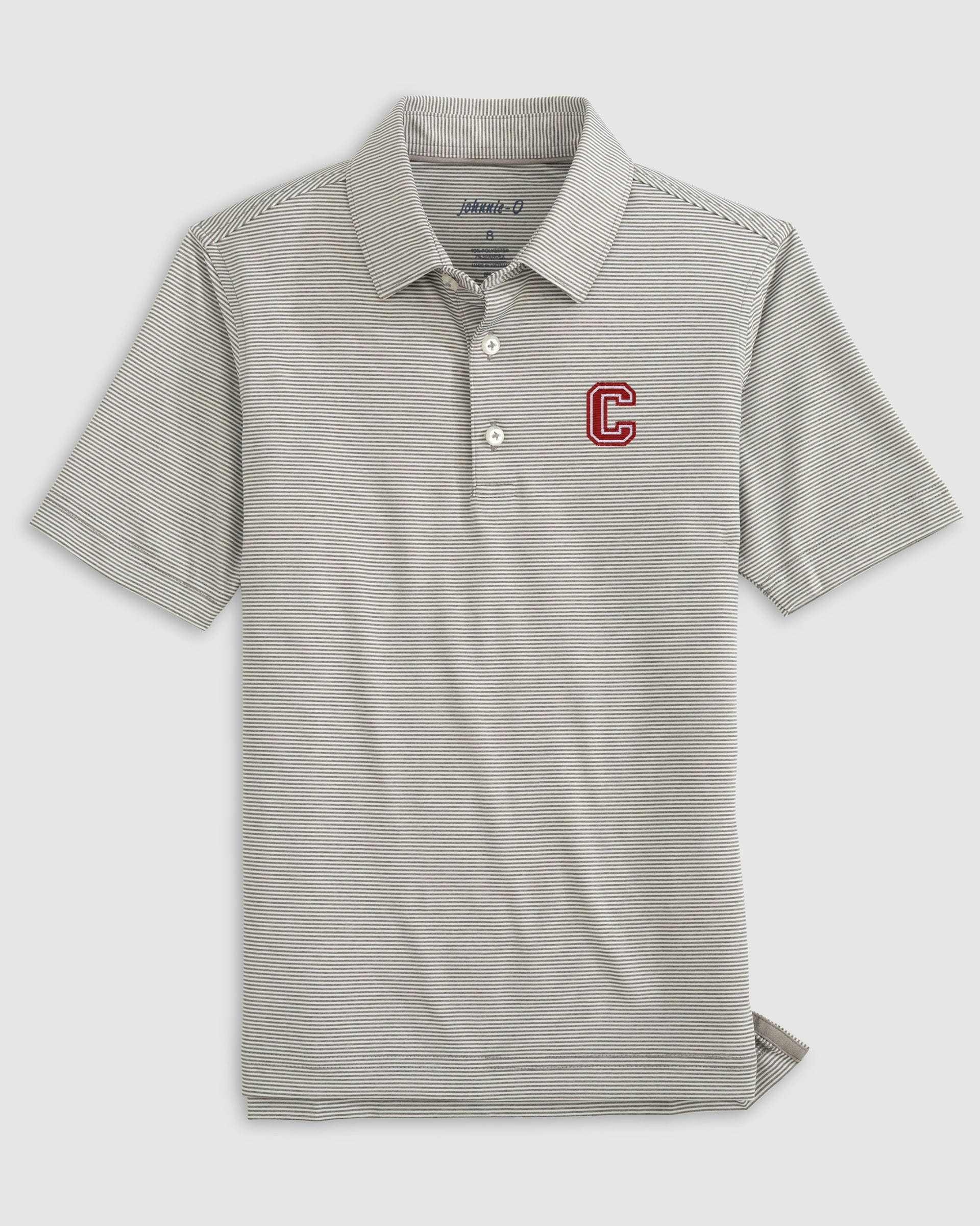 Cornell University Lyndonn Jr. Striped Jersey Performance Polo - C Logo - Image 5