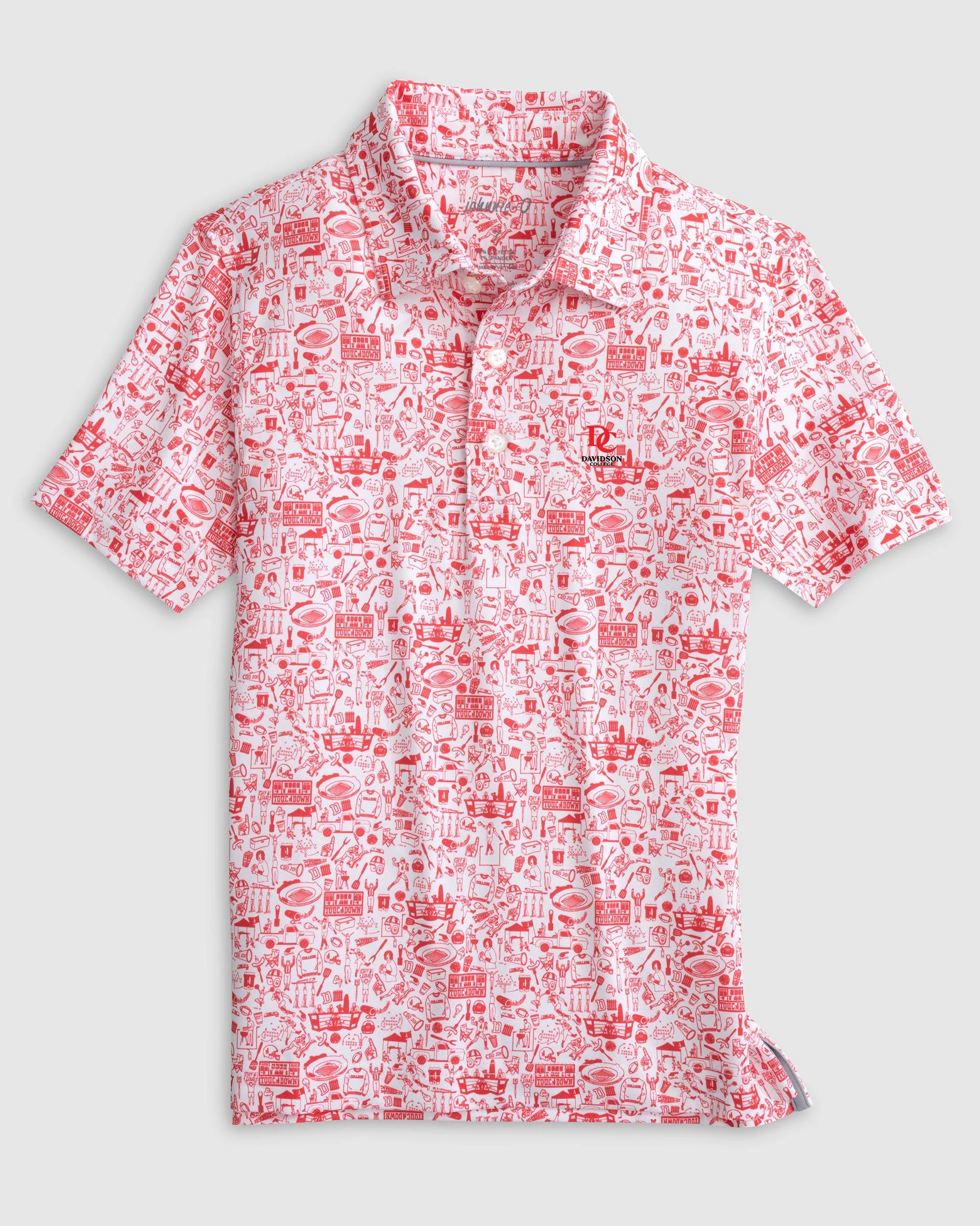 Davidson College Tailgater Jr. Printed Jersey Performance Polo - Image 2