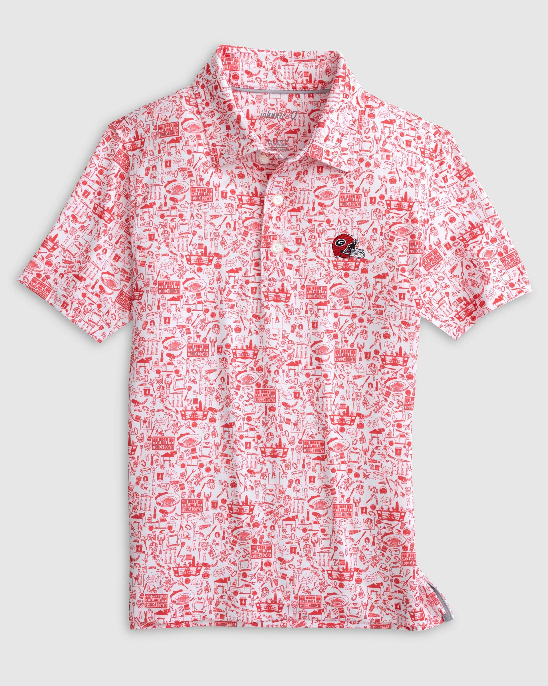 Georgia Tailgater Jr. Printed Jersey Performance Polo - Helmet Logo - Image 2