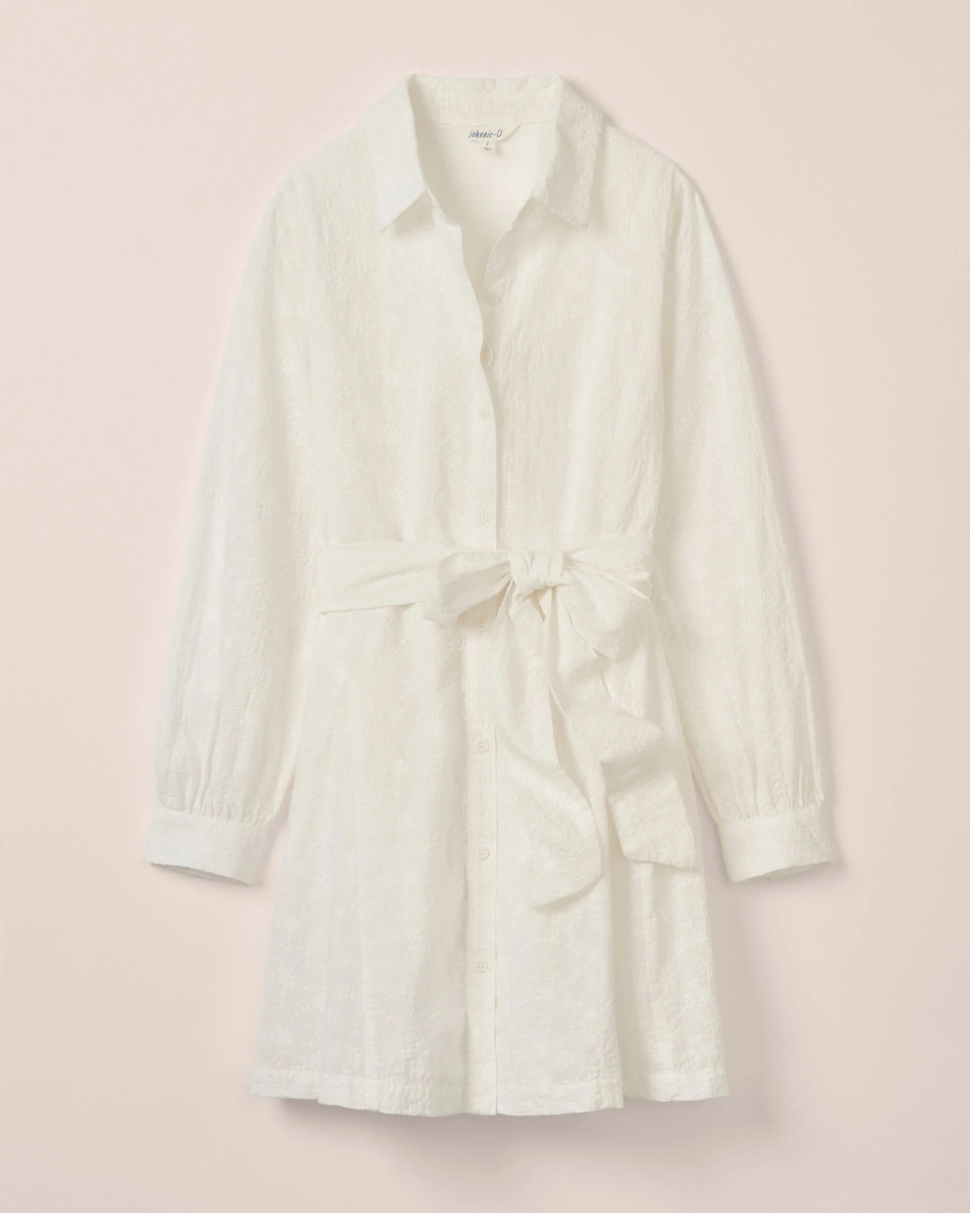 Jenna Embroidered Flared Shirt Dress - Image 8