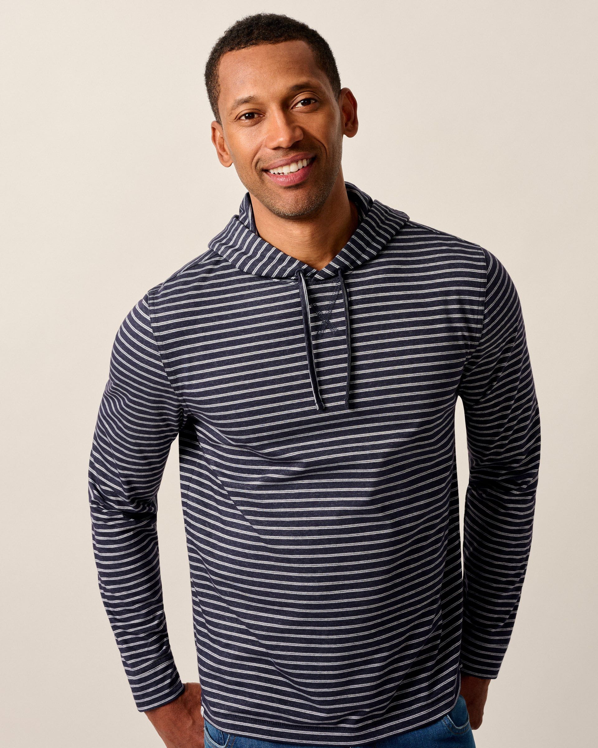 Wycliff Striped Long-Sleeve T-Shirt Hoodie - Image 5
