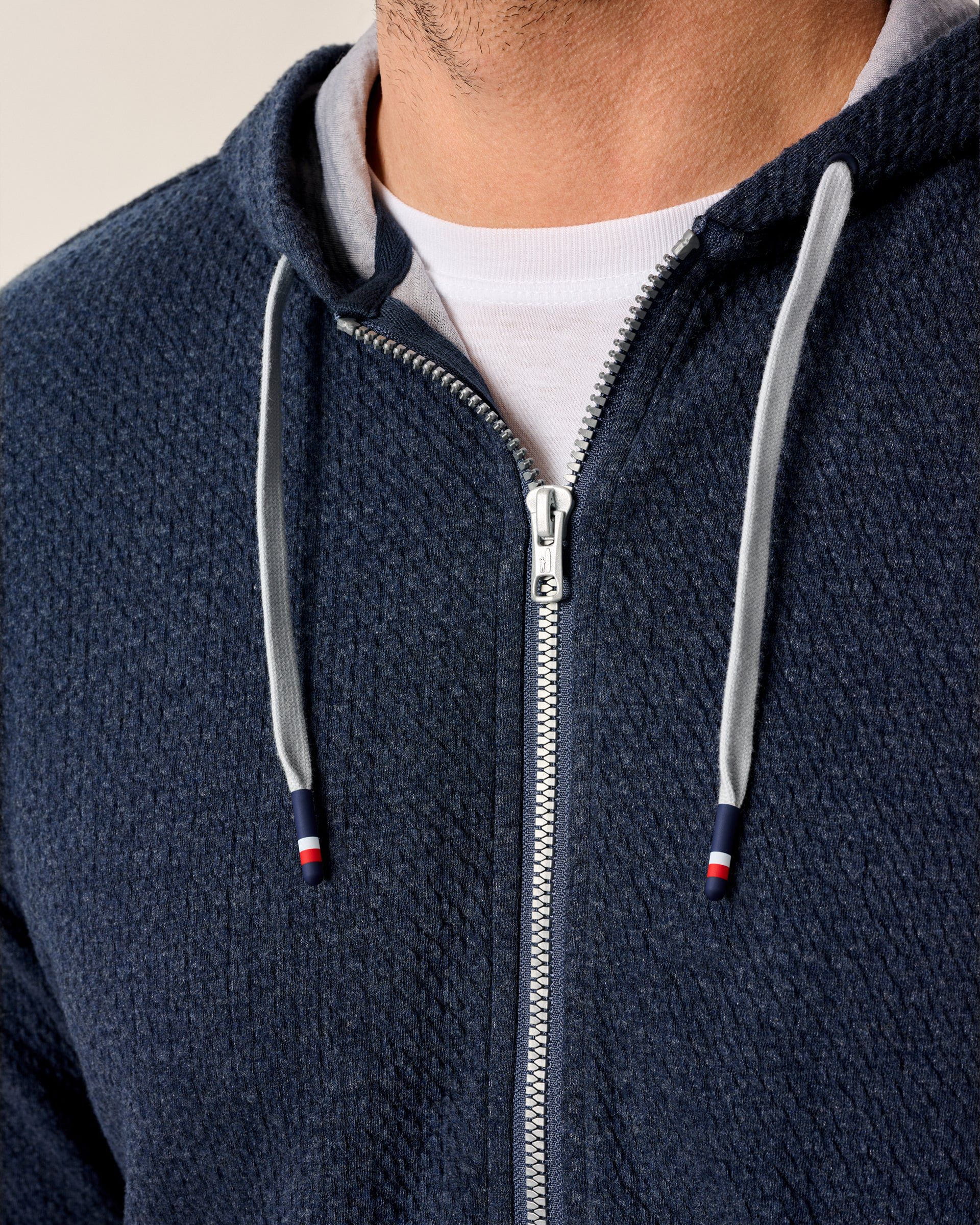 Zoeller Ripple Knit 1/4 Zip Popover Hoodie - Image 2