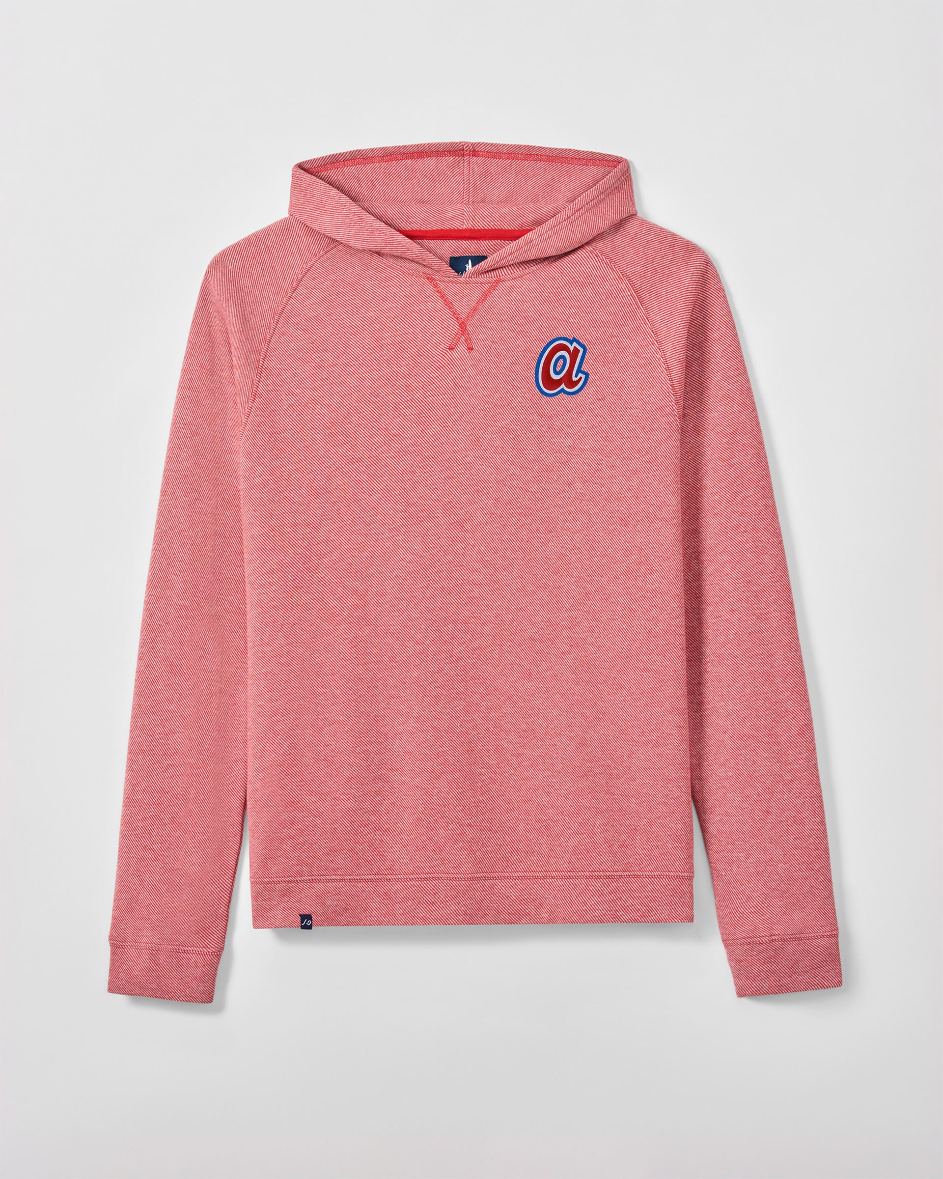 Atlanta Braves Cotton Blend Twill Hoodie - Cooperstown Logo - Image 2