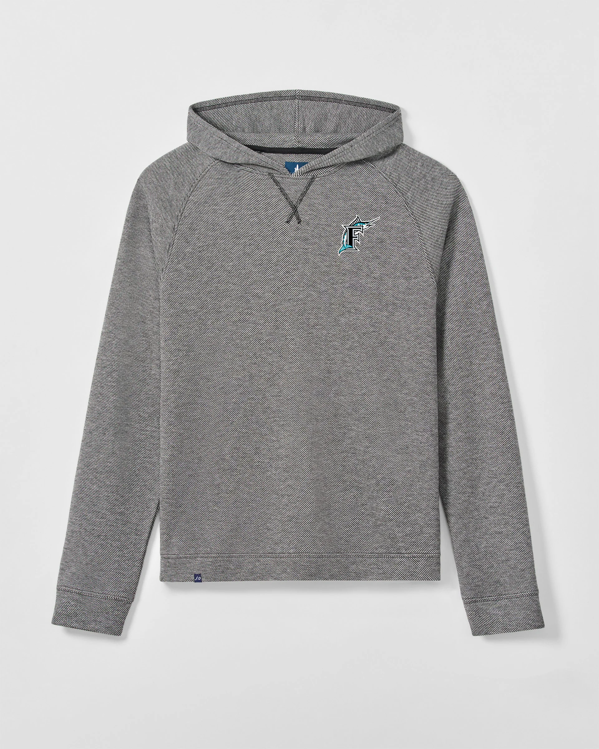 Miami Marlins Cotton Blend Twill Hoodie - Cooperstown Logo