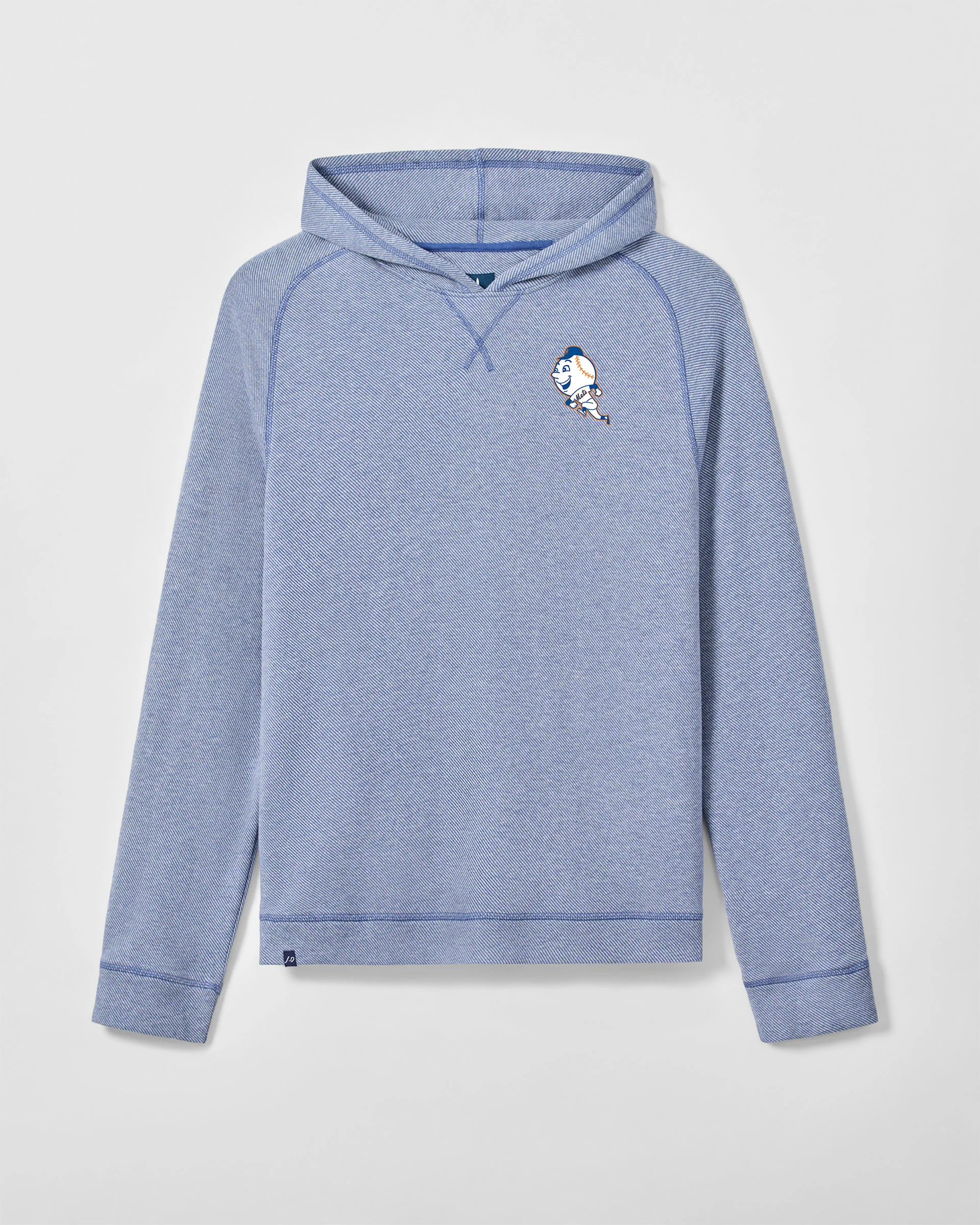 New York Mets Cotton Blend Twill Hoodie - Cooperstown Logo - Image 3