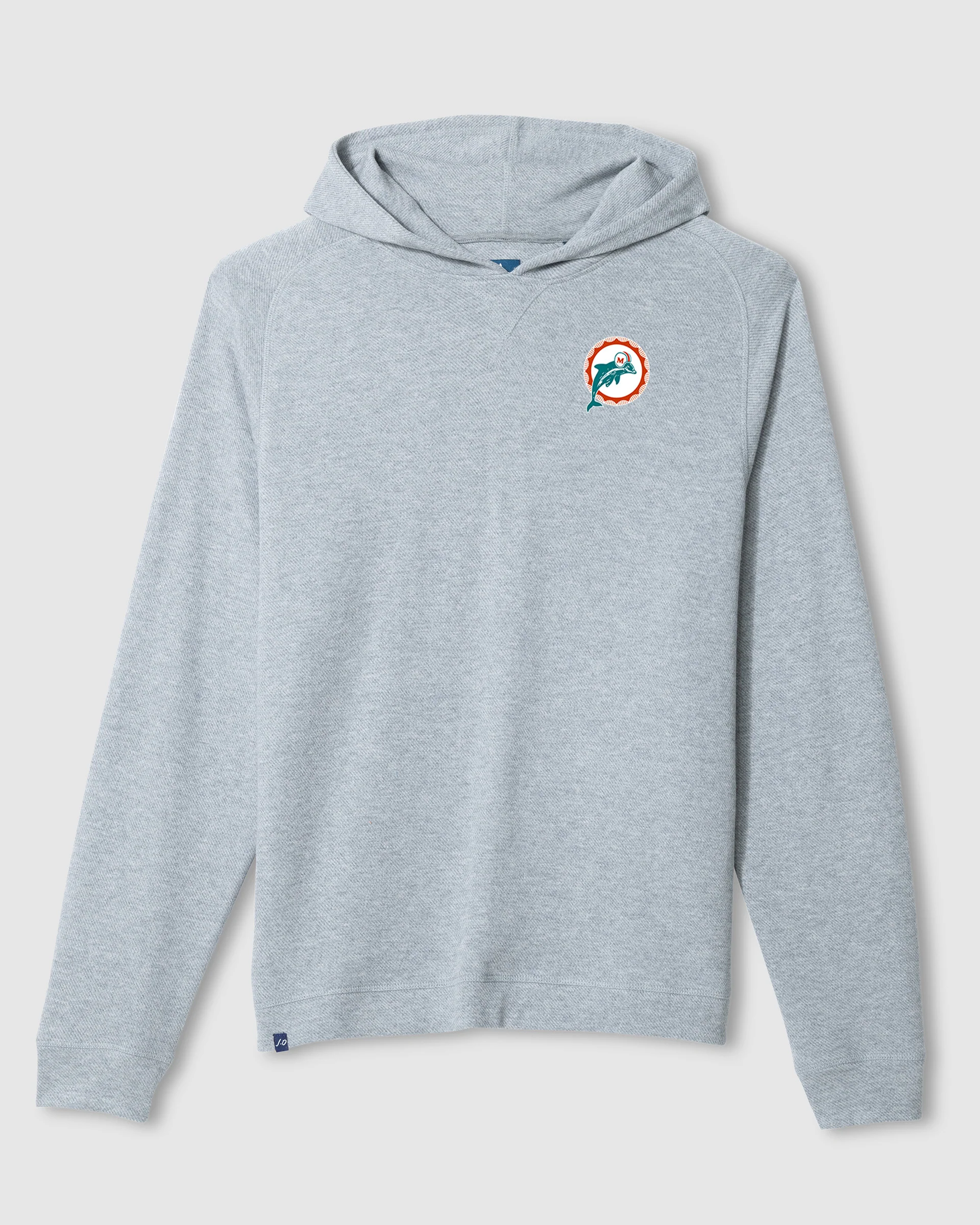 Miami Dolphins Cotton Blend Twill Hoodie - Classic Logo - Image 2