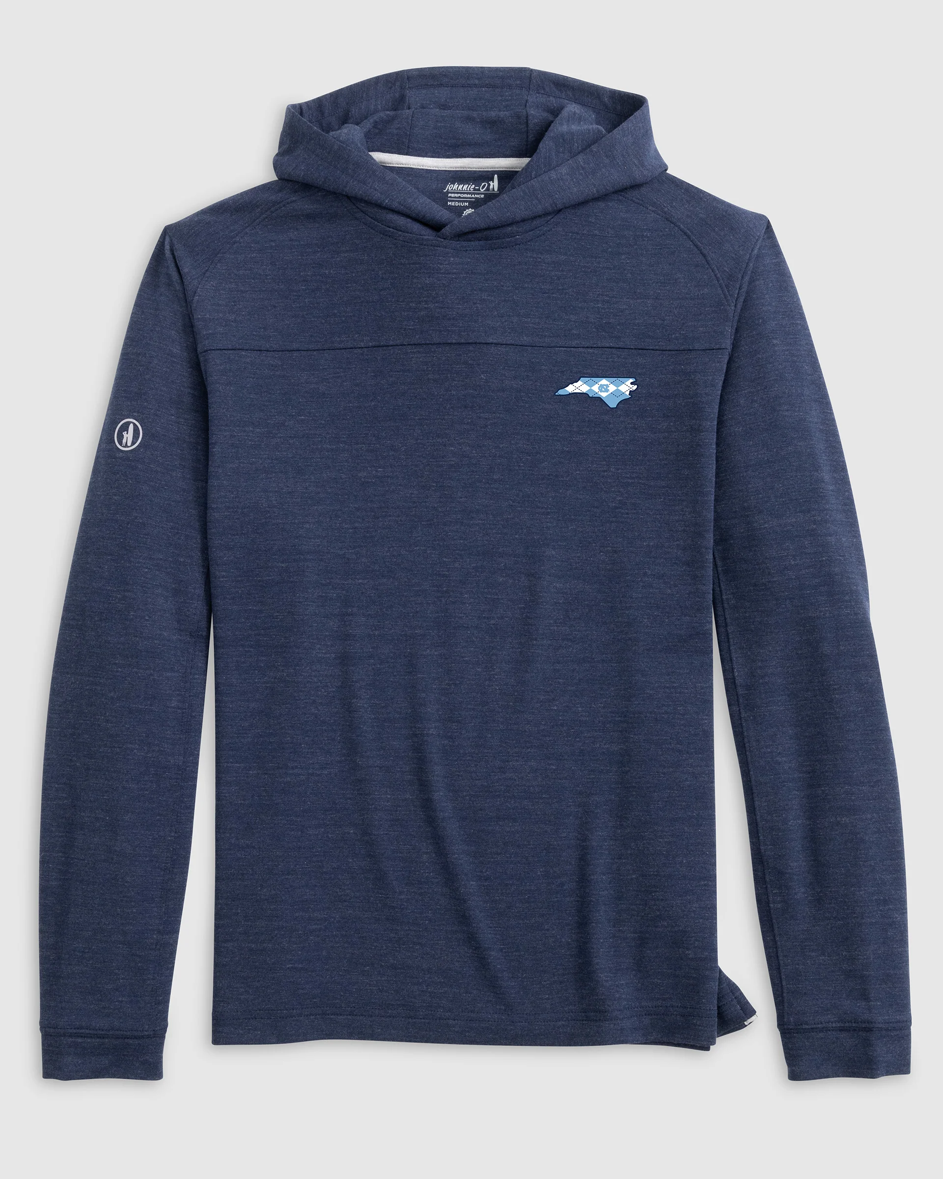 University of North Carolina Remmy Midweight Performance Hoodie - Argyle Logo - Image 2