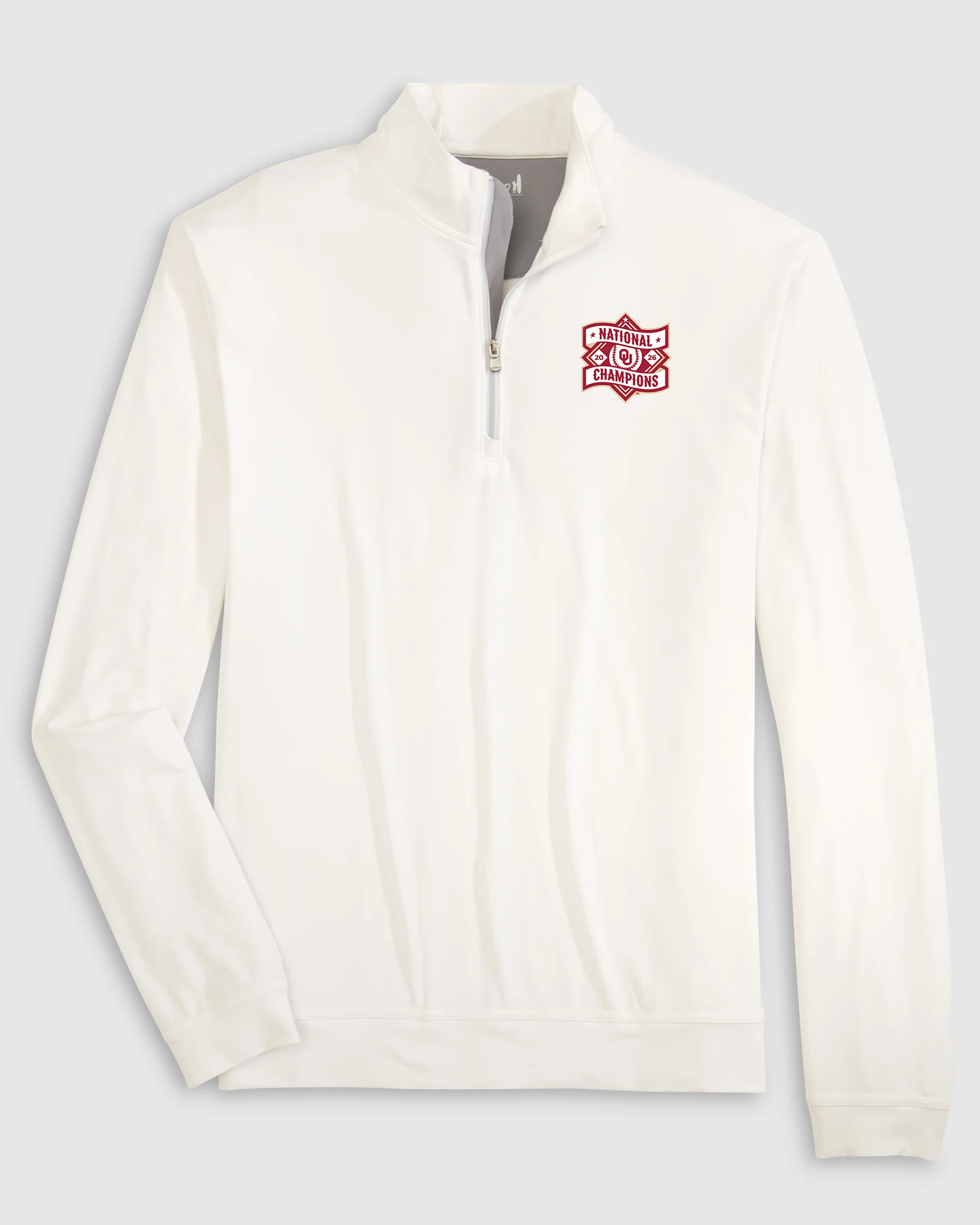 University of Oklahoma Motion Performance 1/4 Zip Pullover - Men's College World Series Champions Logo - Image 2