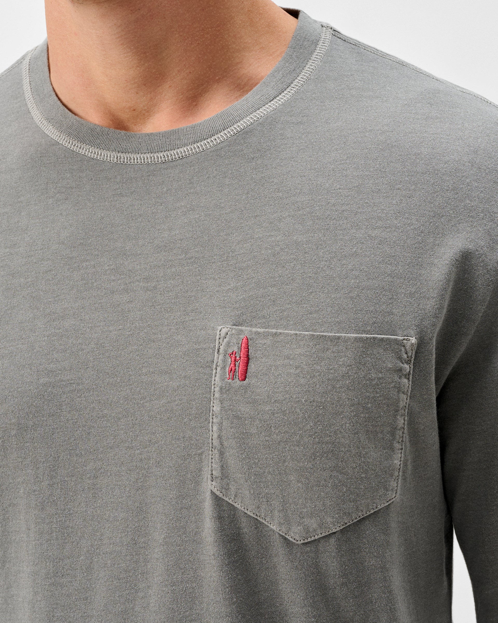 Brennan Long Sleeve Cotton Blend T-Shirt - Image 2