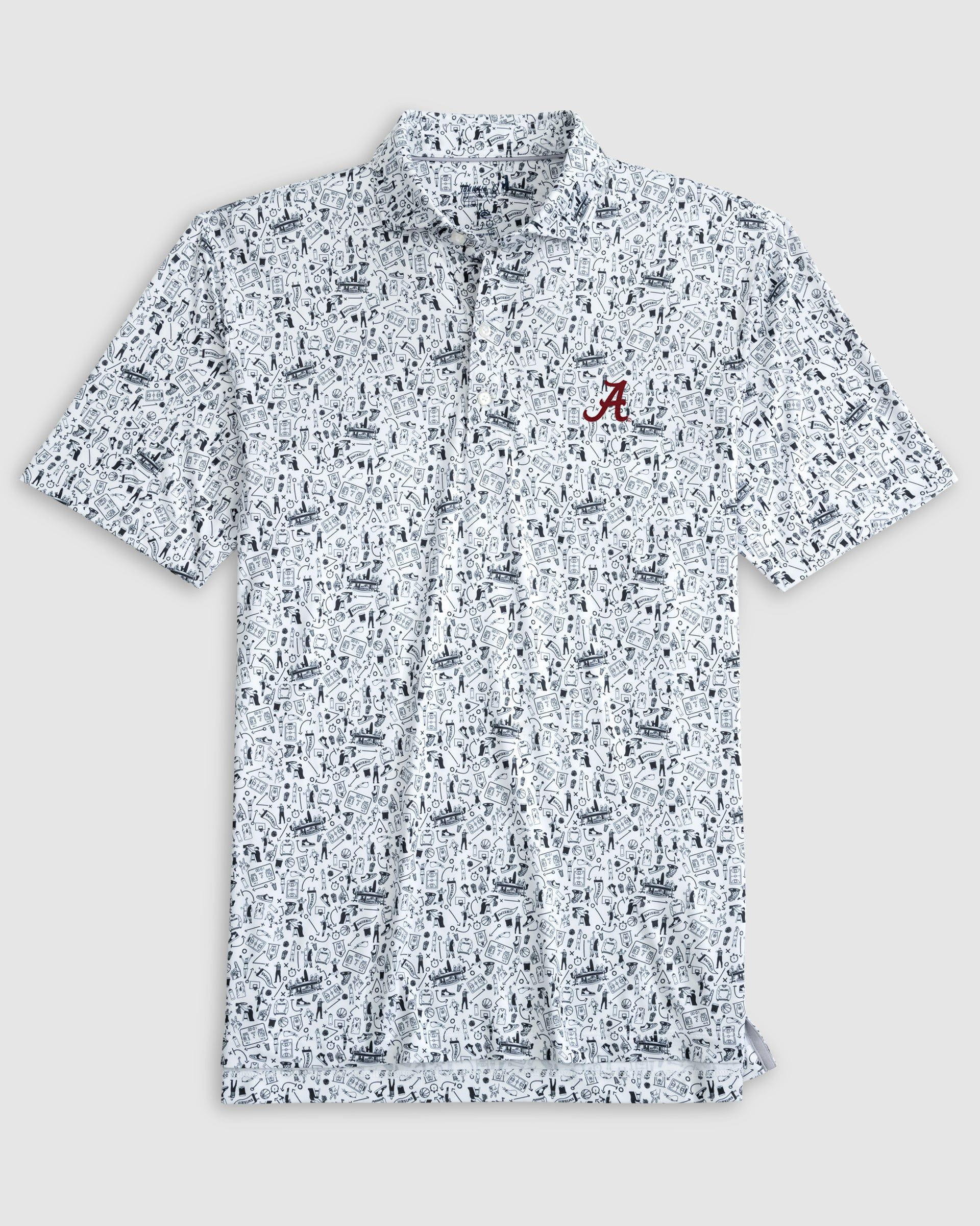 University of Alabama Hoop There It Is Performance Jersey Polo - Standard Logo - Image 2