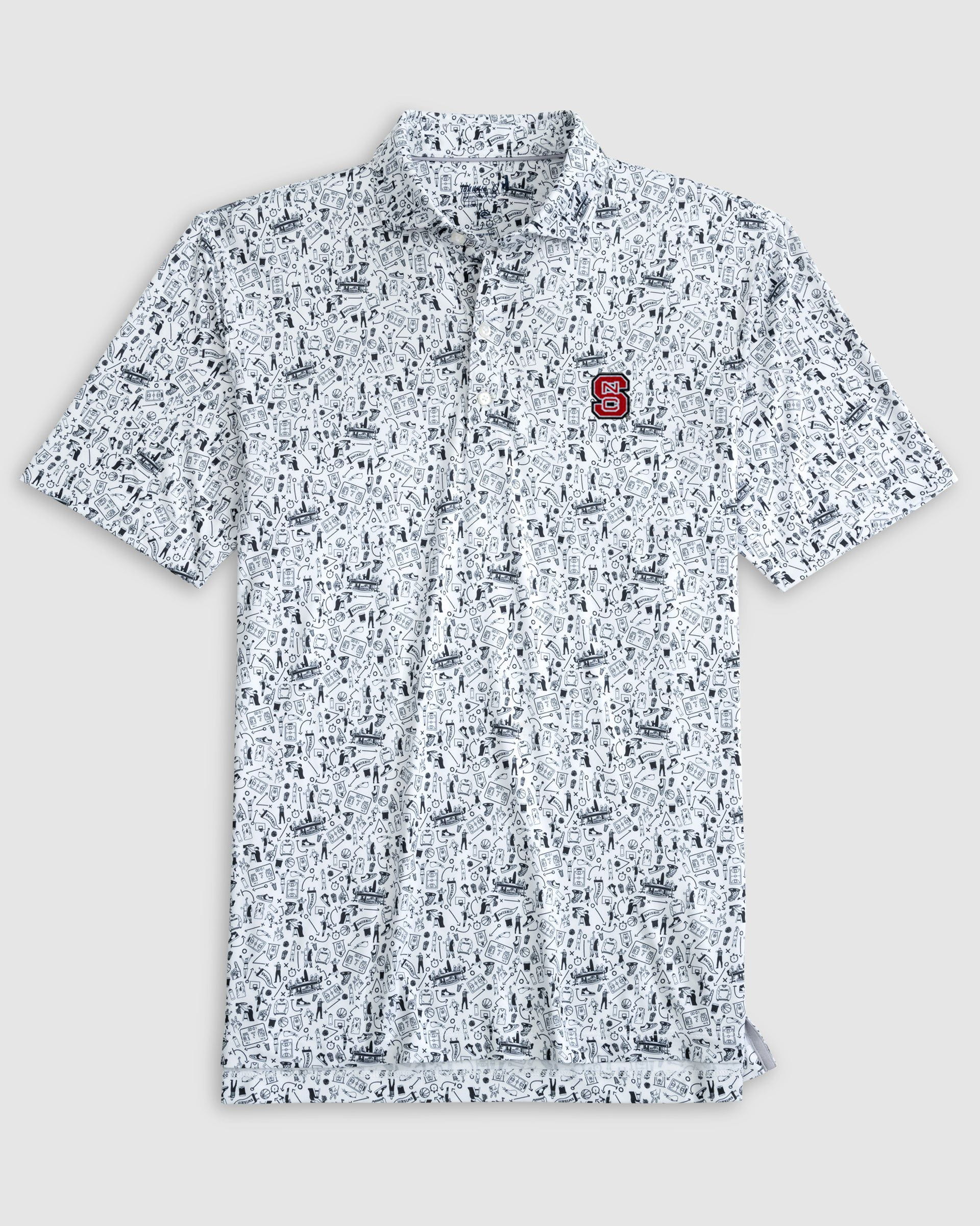 NC State University Hoop There It Is Performance Jersey Polo - Image 2
