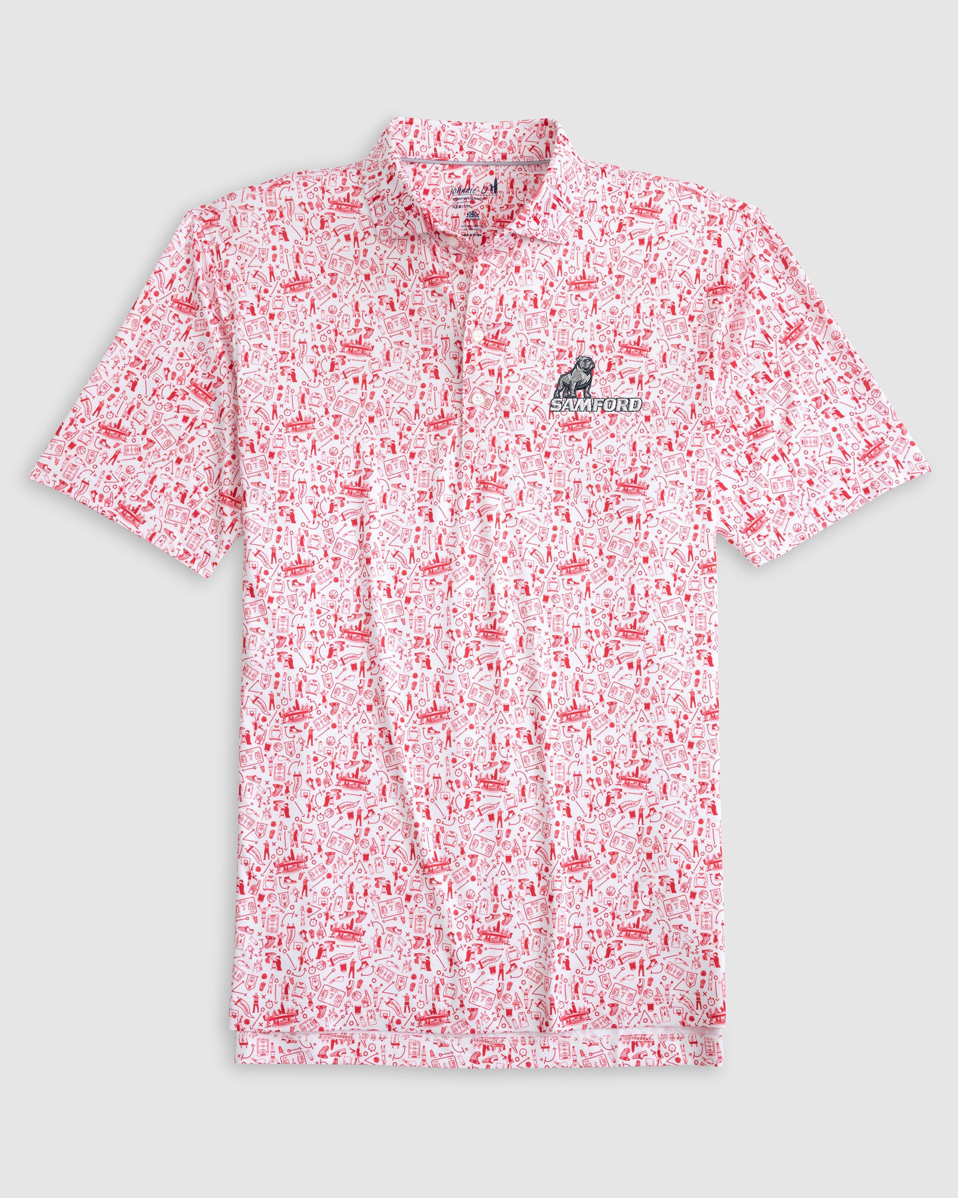 Samford Hoop There It Is Printed Performance Jersey Polo - Image 3