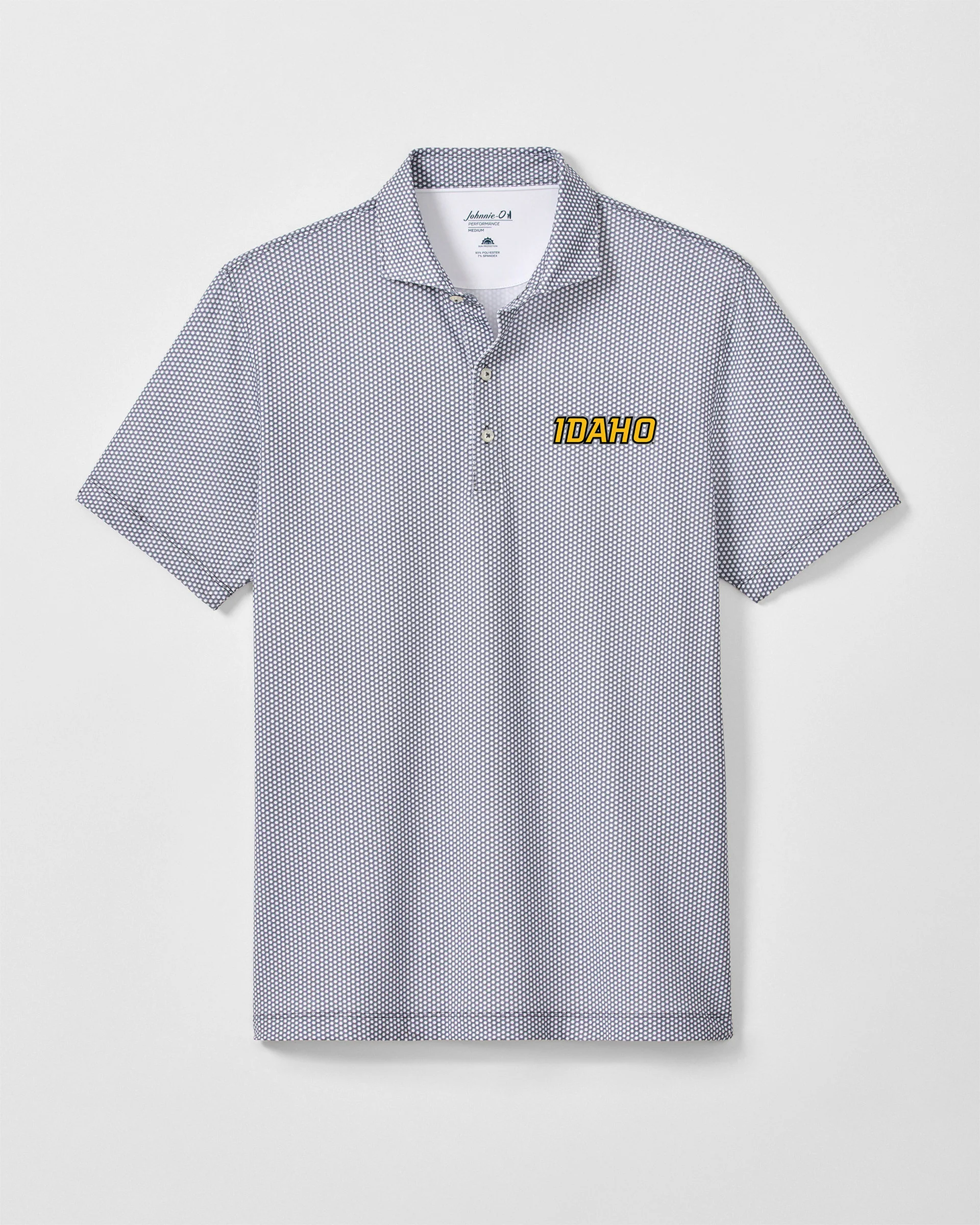 University of Idaho Hex Performance Jersey Polo - Block Letter Logo