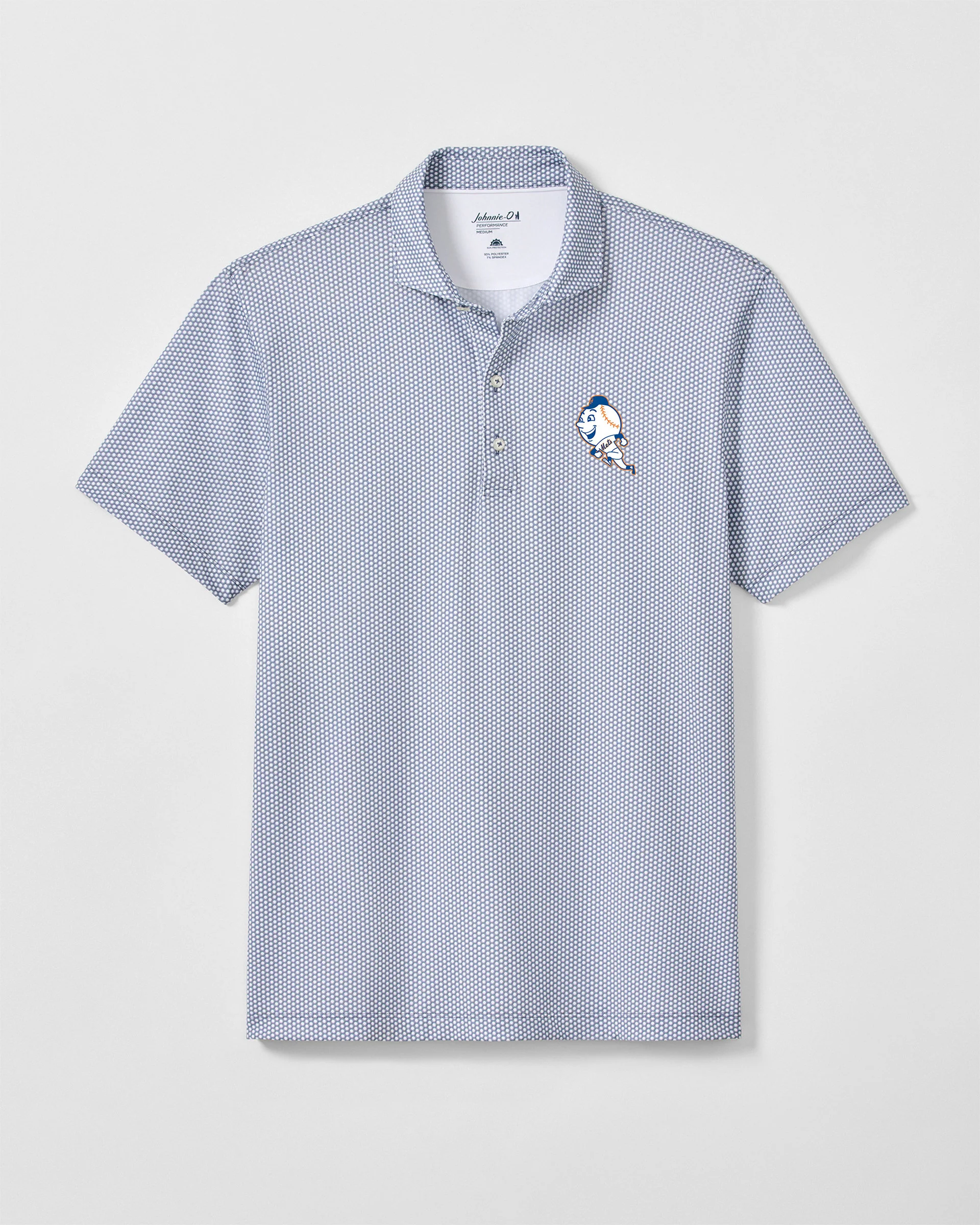 New York Mets Hex Performance Jersey Polo - Cooperstown Logo