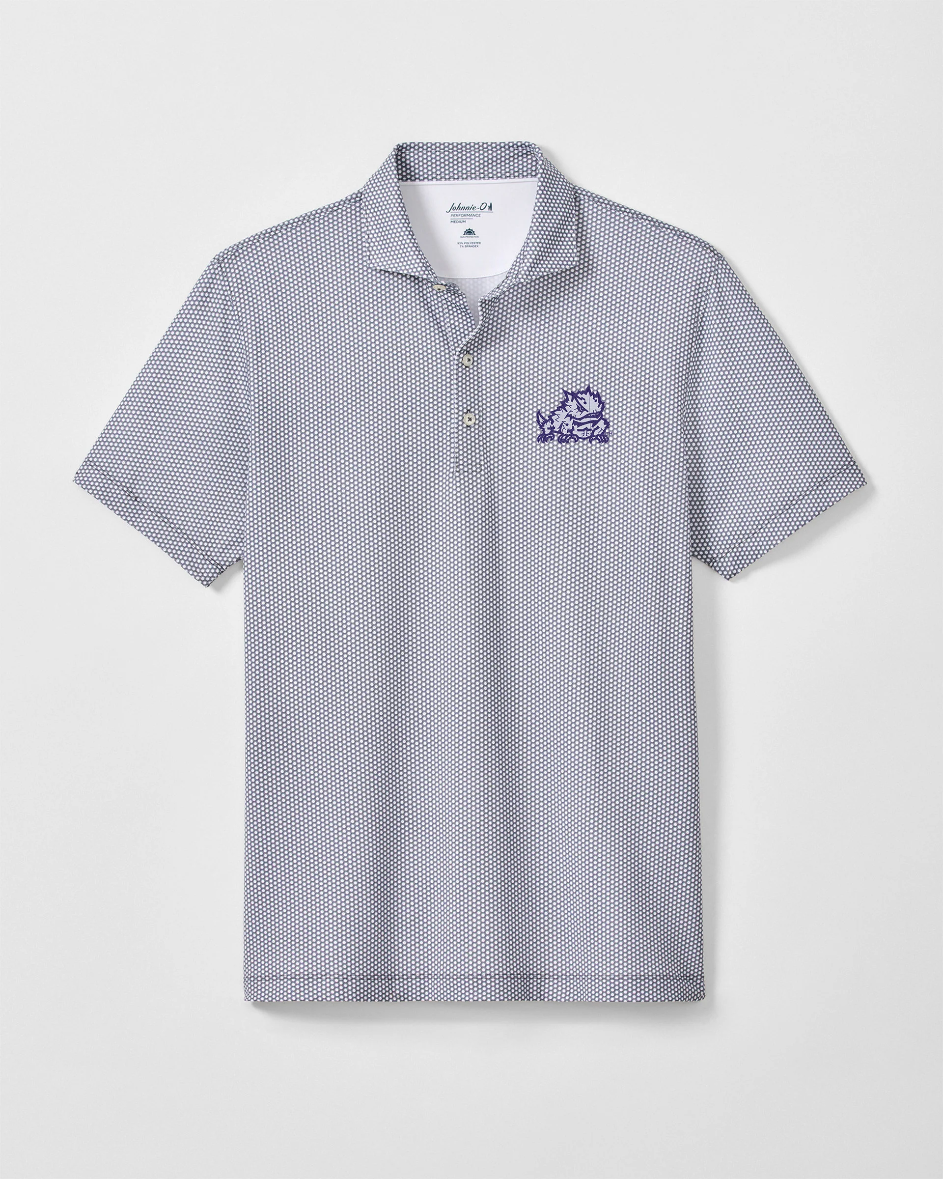 Texas Christian University Hex Performance Jersey Polo - Horned Frog Logo
