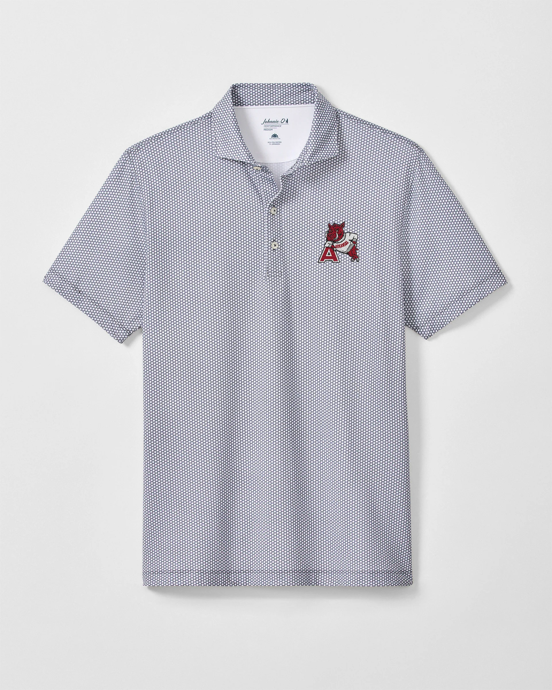University of Arkansas Vault Hex Performance Jersey Polo - Vault Logo