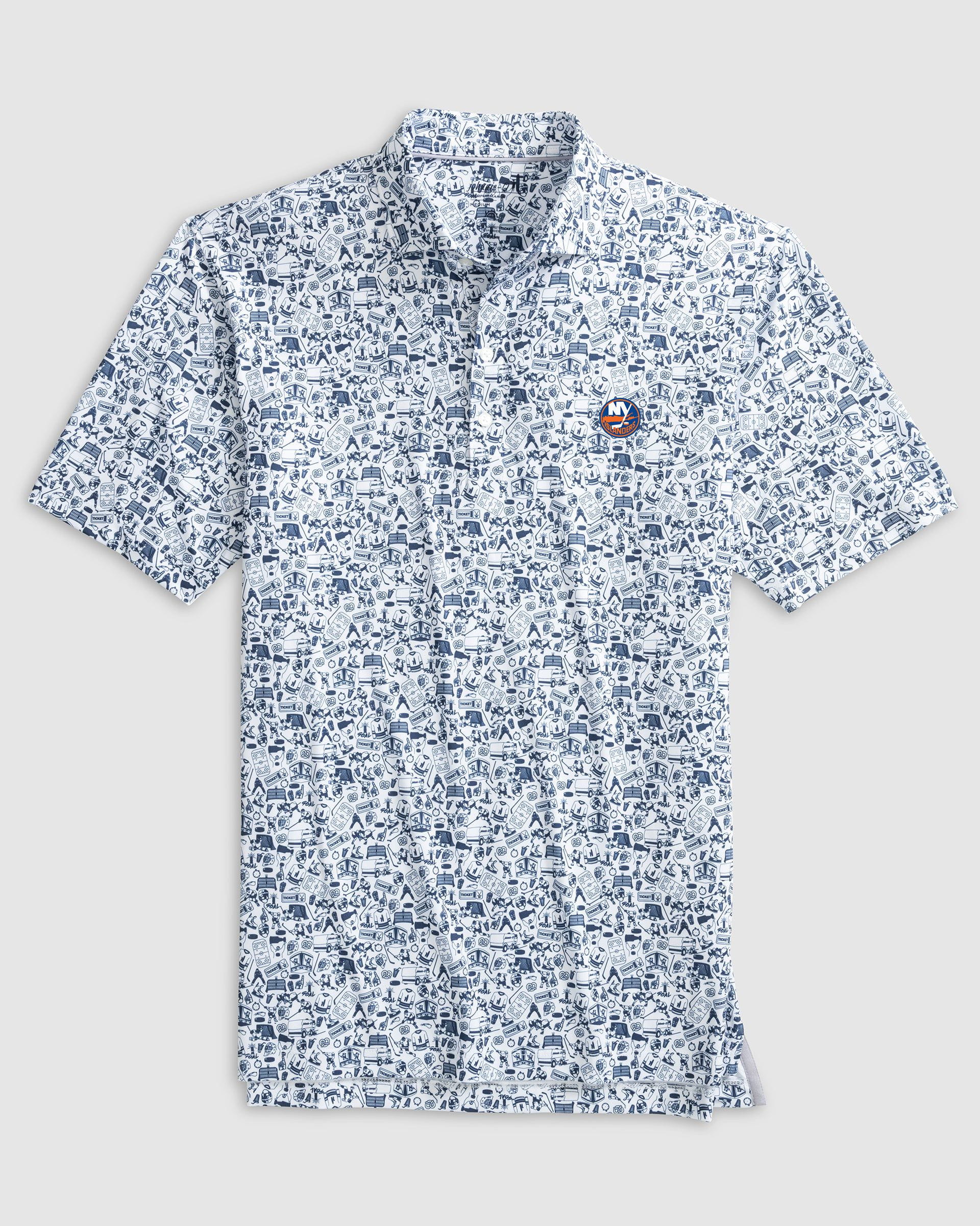 New York Islanders Slap Shot Performance Jersey Polo - Image 2