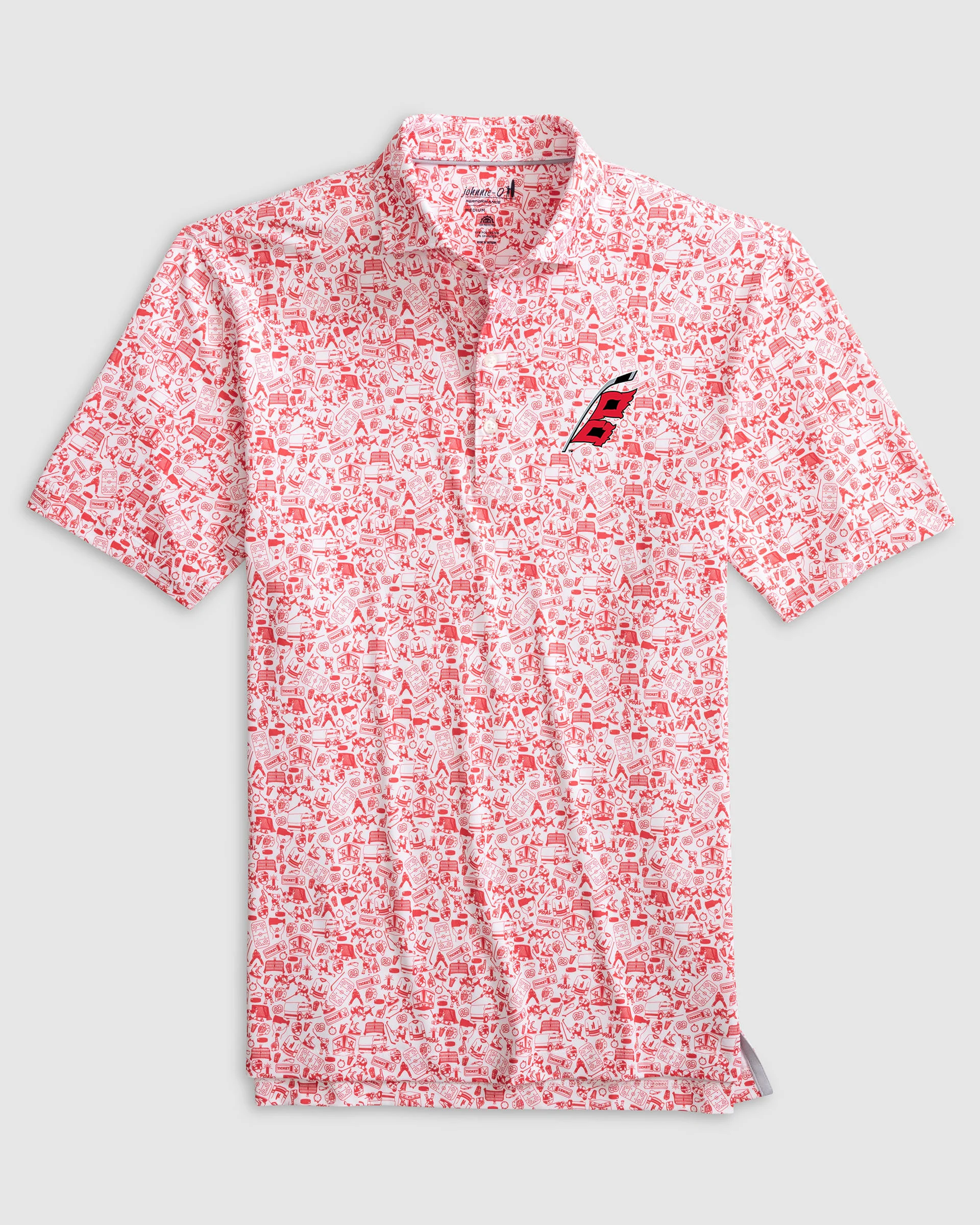 Carolina Hurricanes Performance Jersey Polo - Flag Logo - Image 2