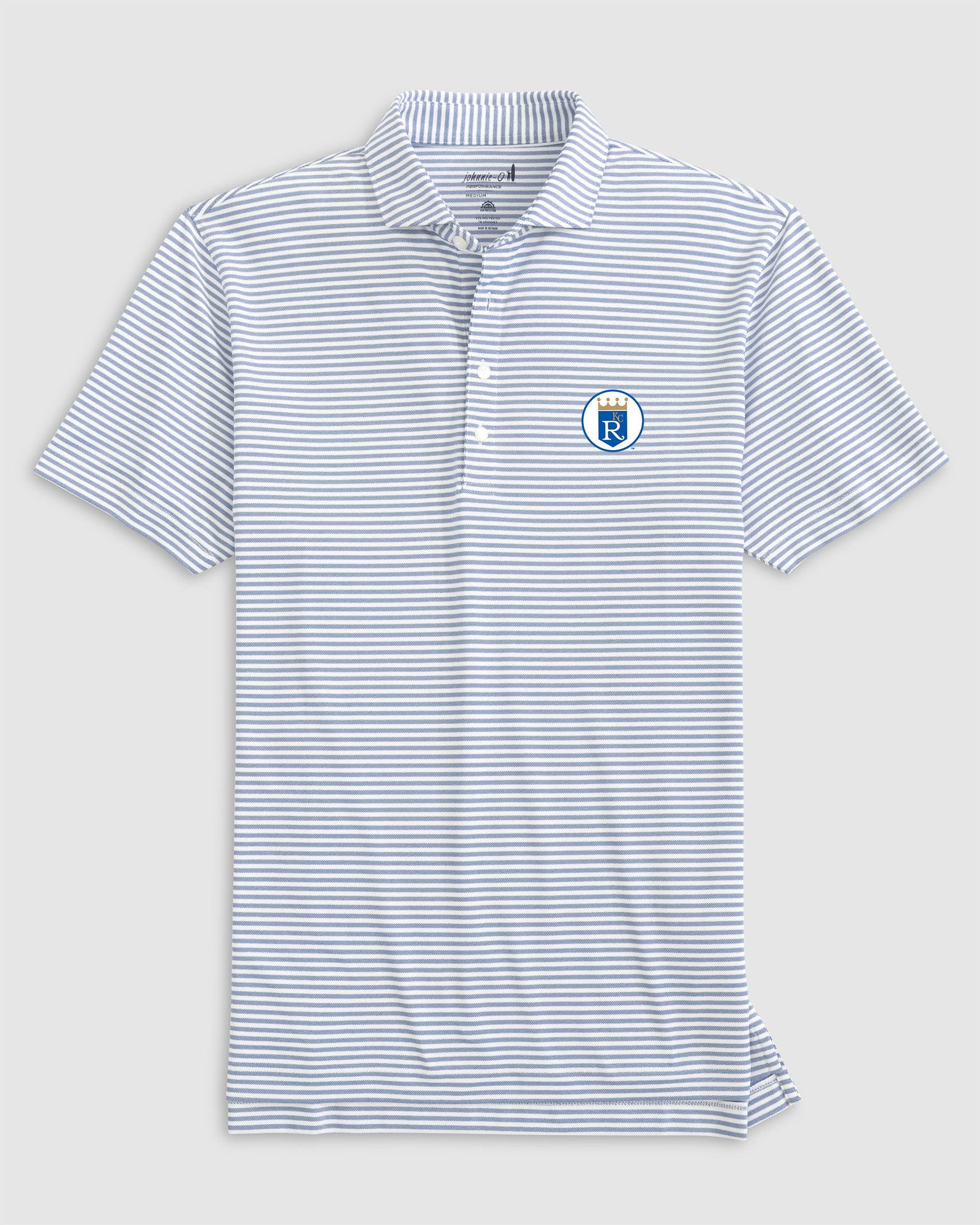 Kansas City Royals Stetsons Performance Mesh Polo - Cooperstown Logo