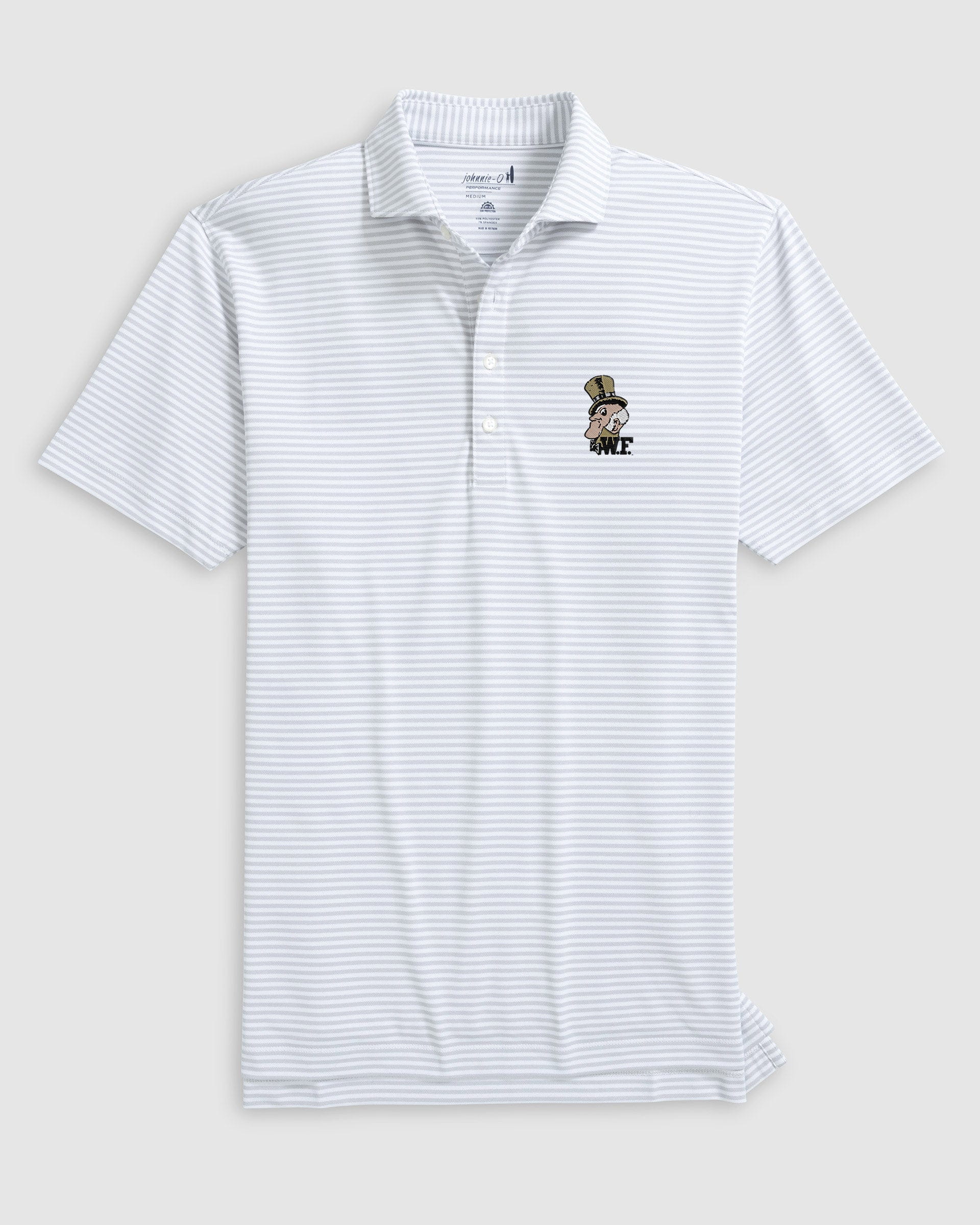 Wake Forest Stetsons Striped Performance Mesh Polo - Vault Logo - Image 4