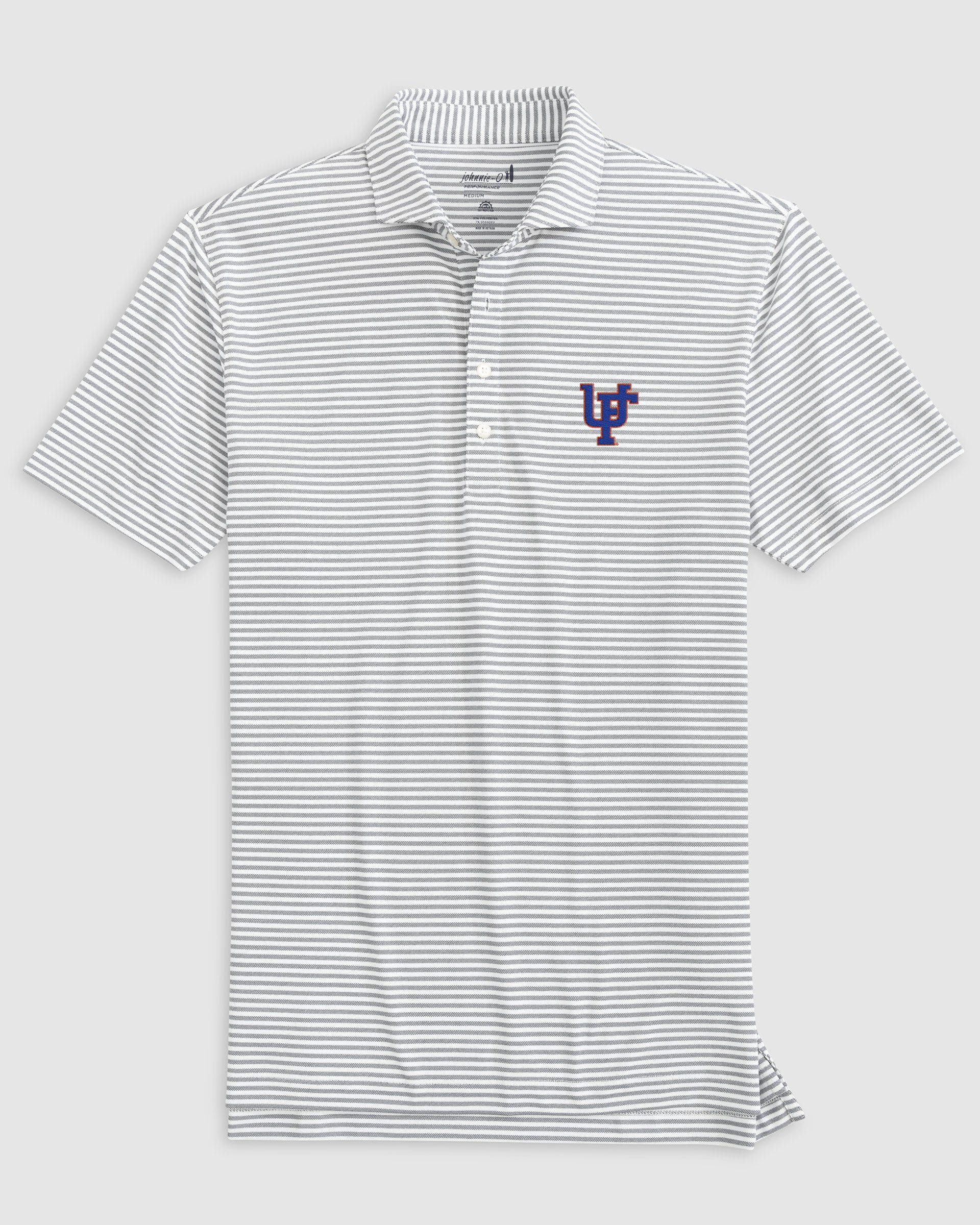 University of Florida Stetsons Striped Performance Mesh Polo - Vault Logo