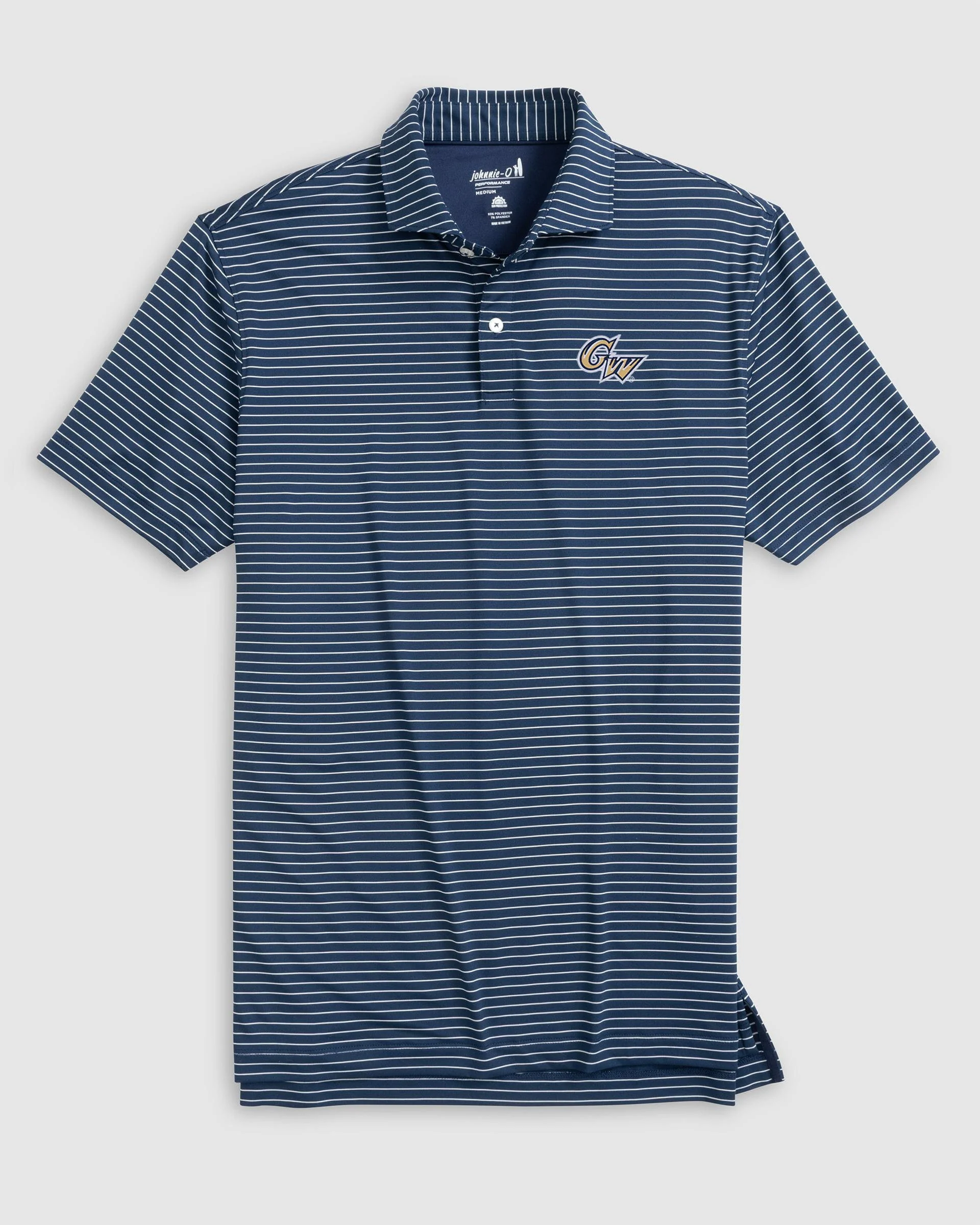 George Washington Beau Striped Performance Jersey Polo - Image 2