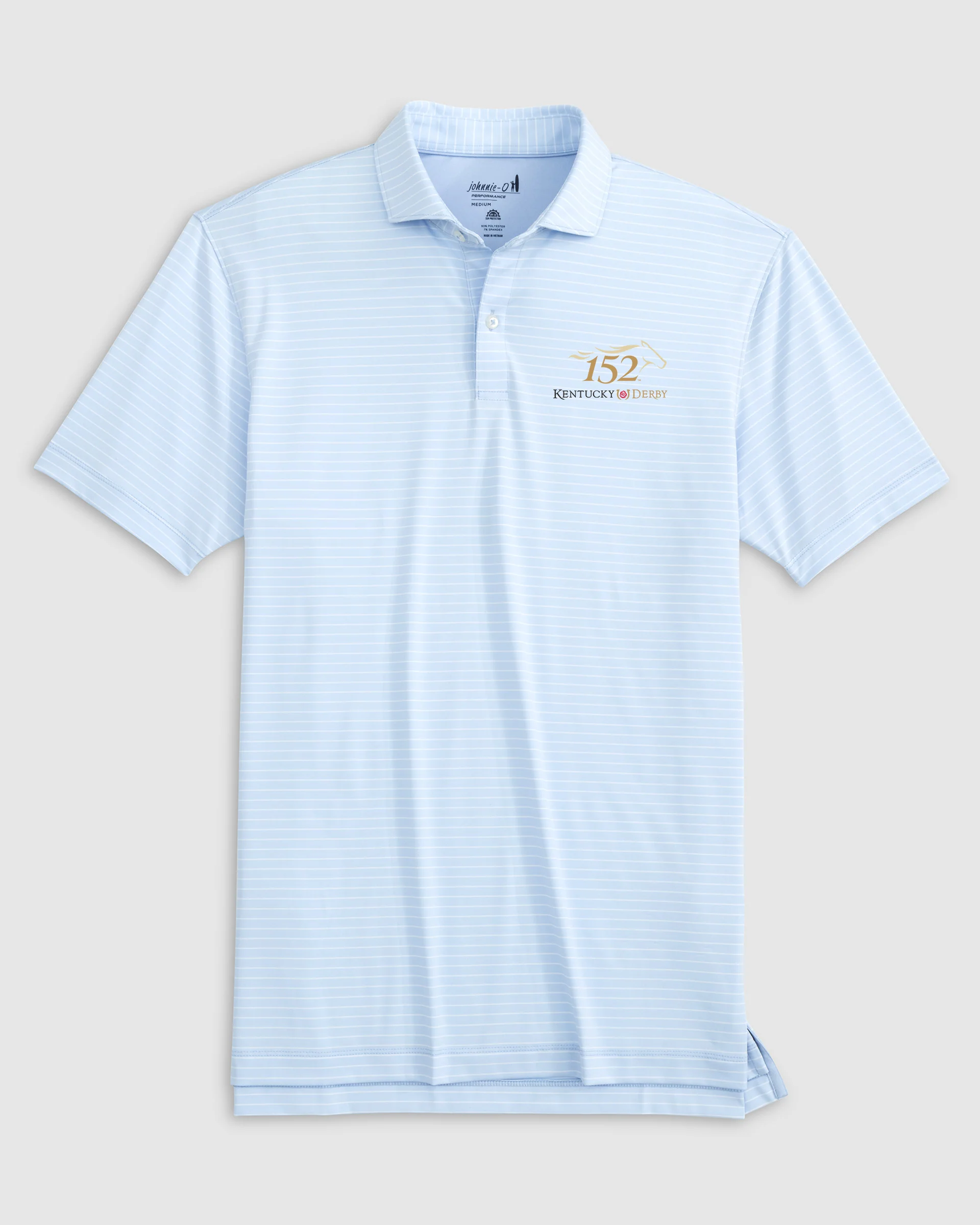 Kentucky Derby Beau Striped Performance Jersey Polo - 152nd Logo - Image 3