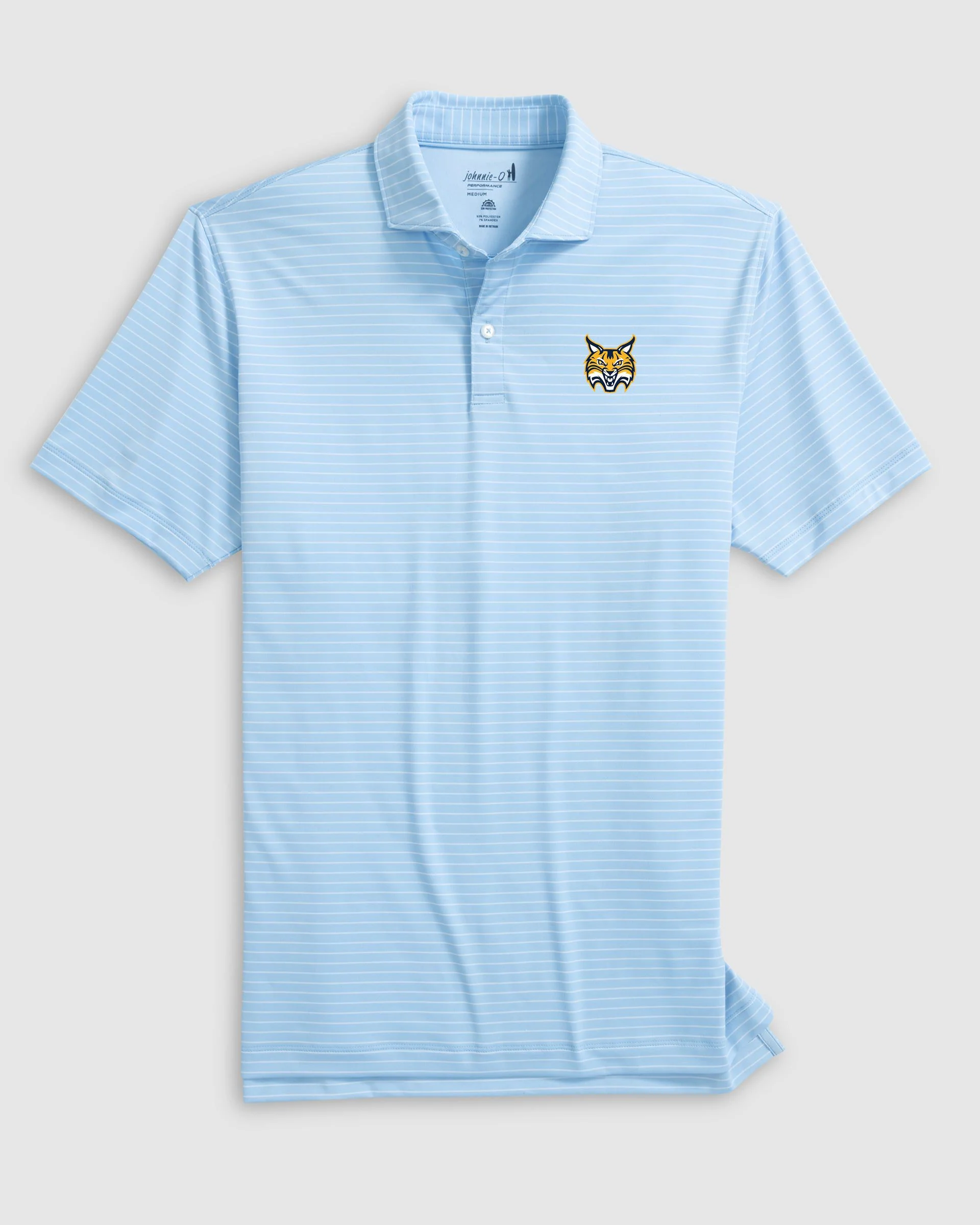Quinnipiac Beau Striped Performance Jersey Polo