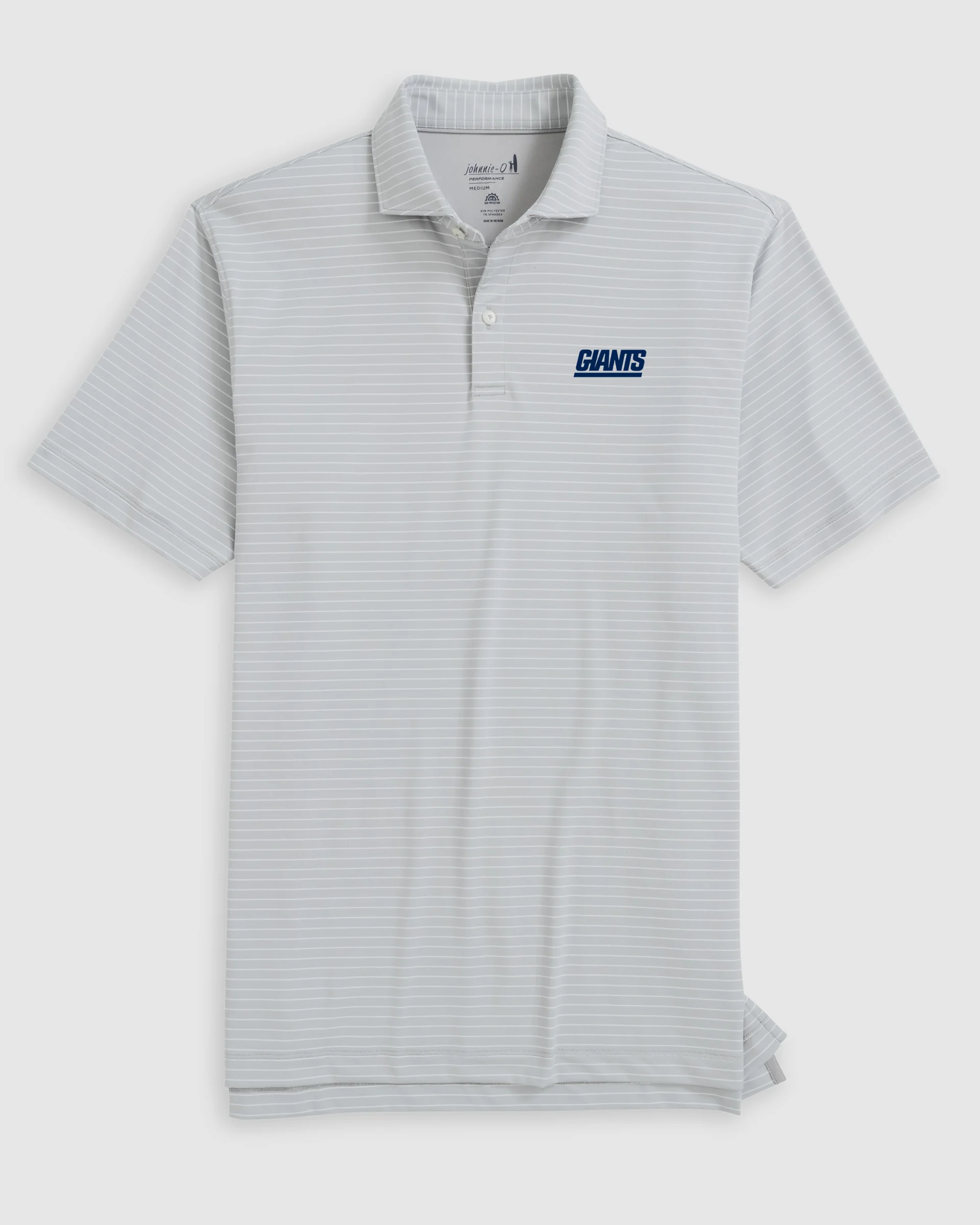 New York Giants Beau Striped Performance Jersey Polo - Classic Logo - Image 2