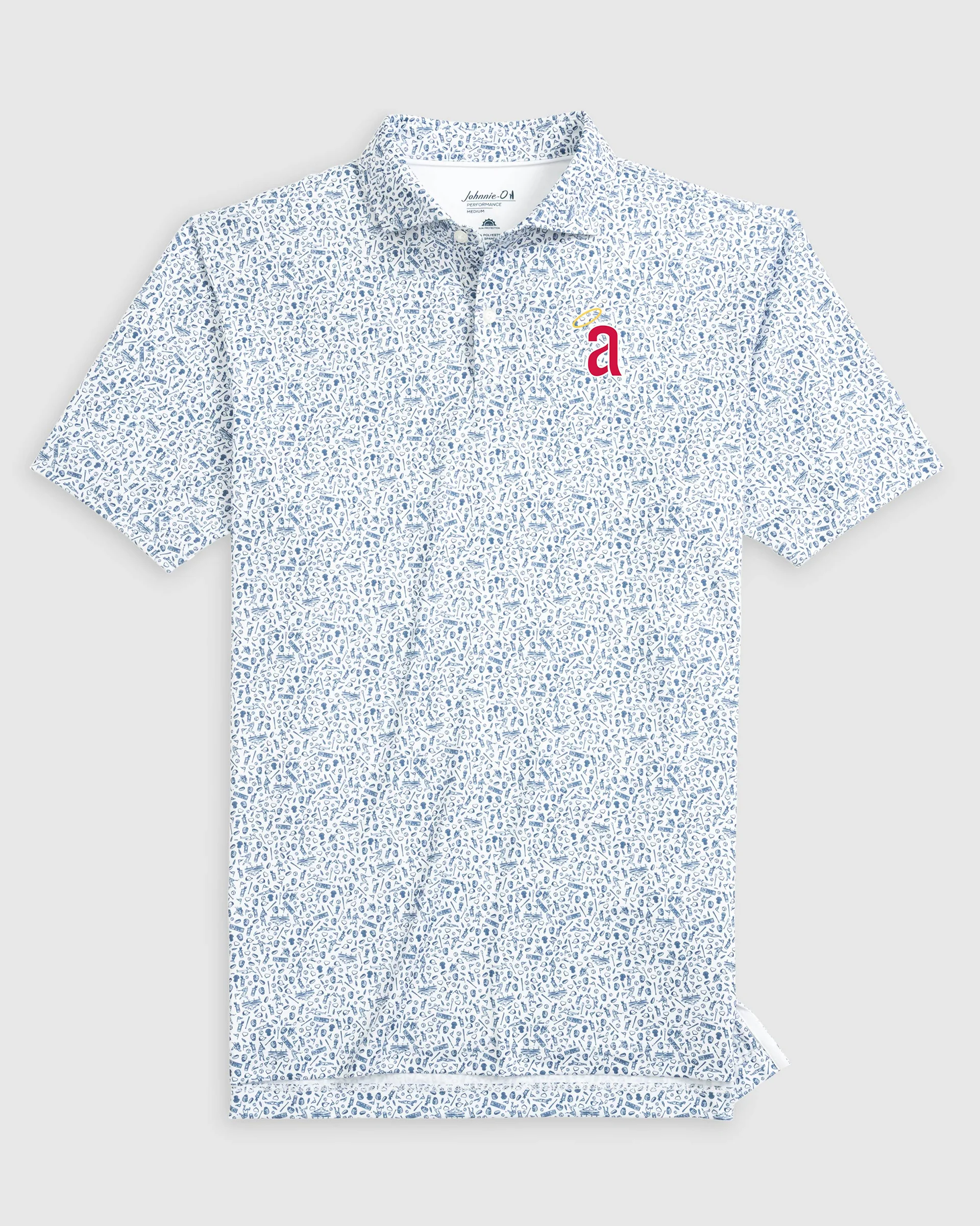 Los Angeles Angels Rally Cap Performance Polo - Cooperstown Logo