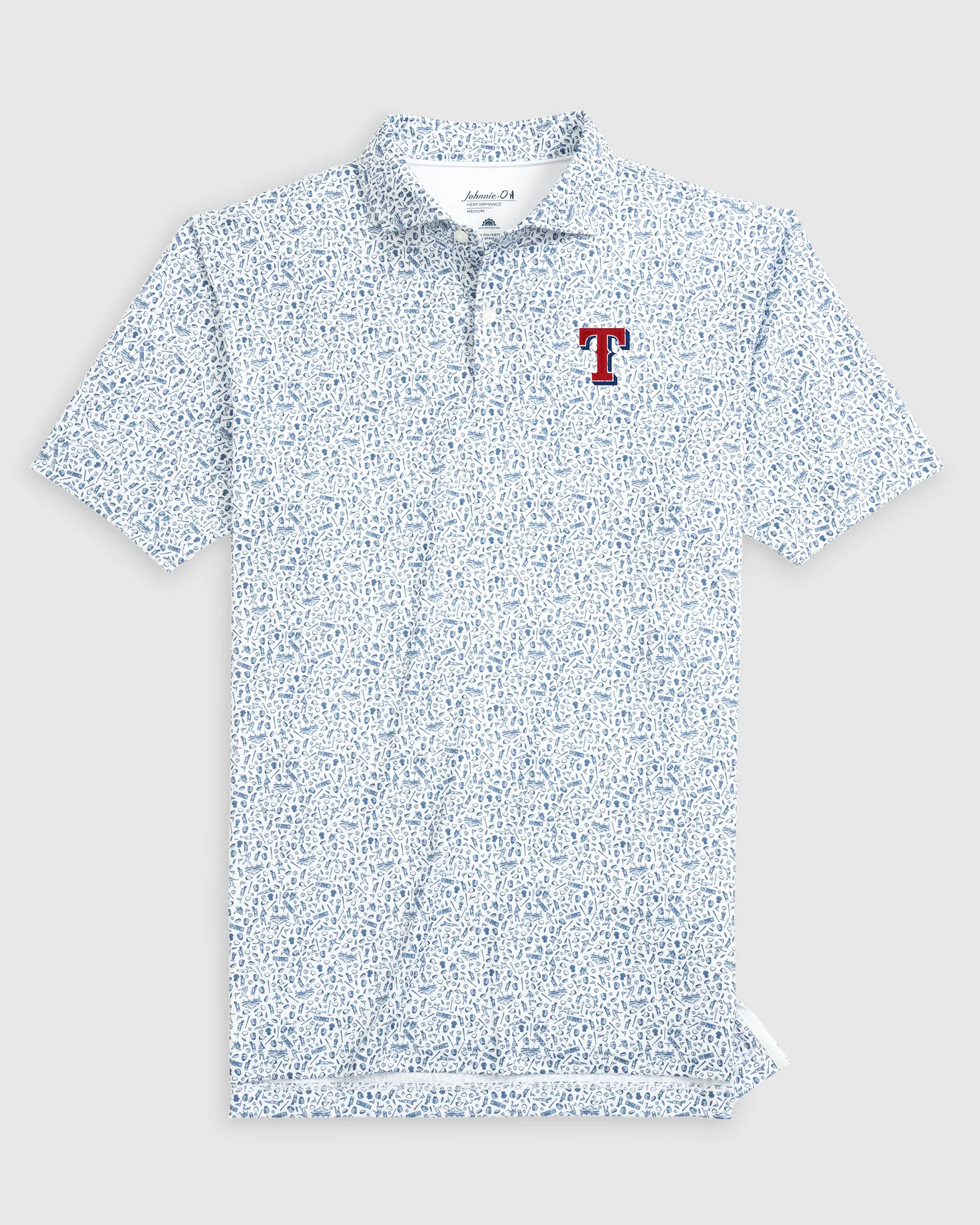 Texas Rangers Rally Cap Performance Polo