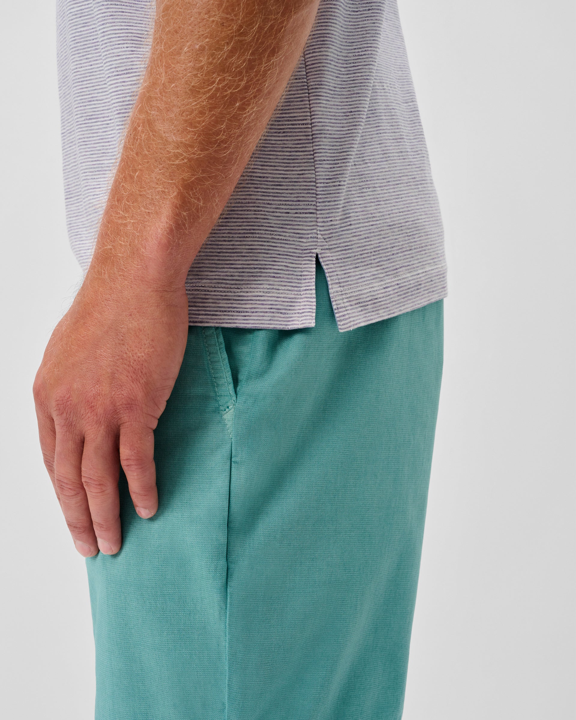 Slub Cotton Blend Polo - Thatcher Stripe - Image 4