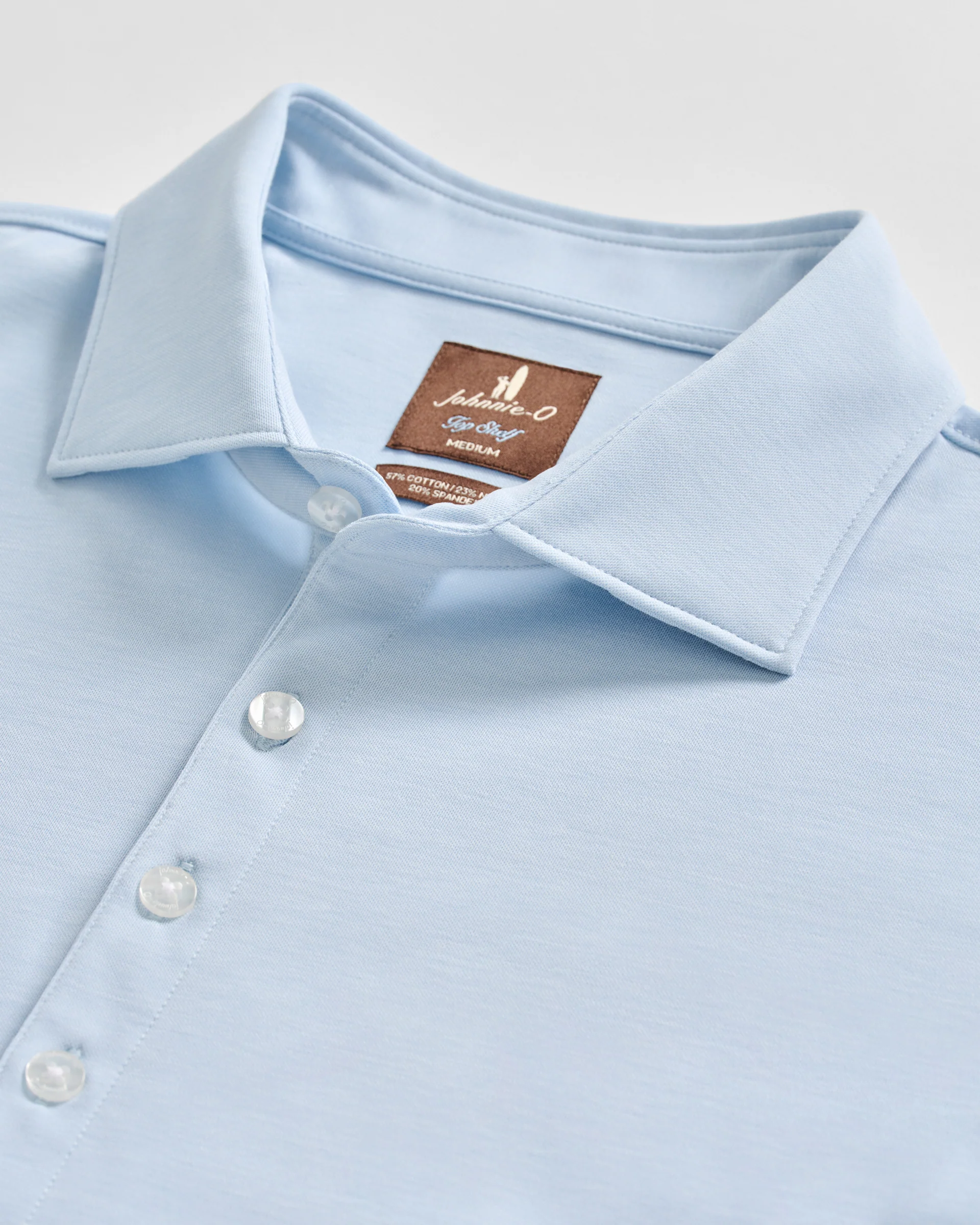 Fine Pique Knit 4-Button Polo - Elba Solid - Image 5