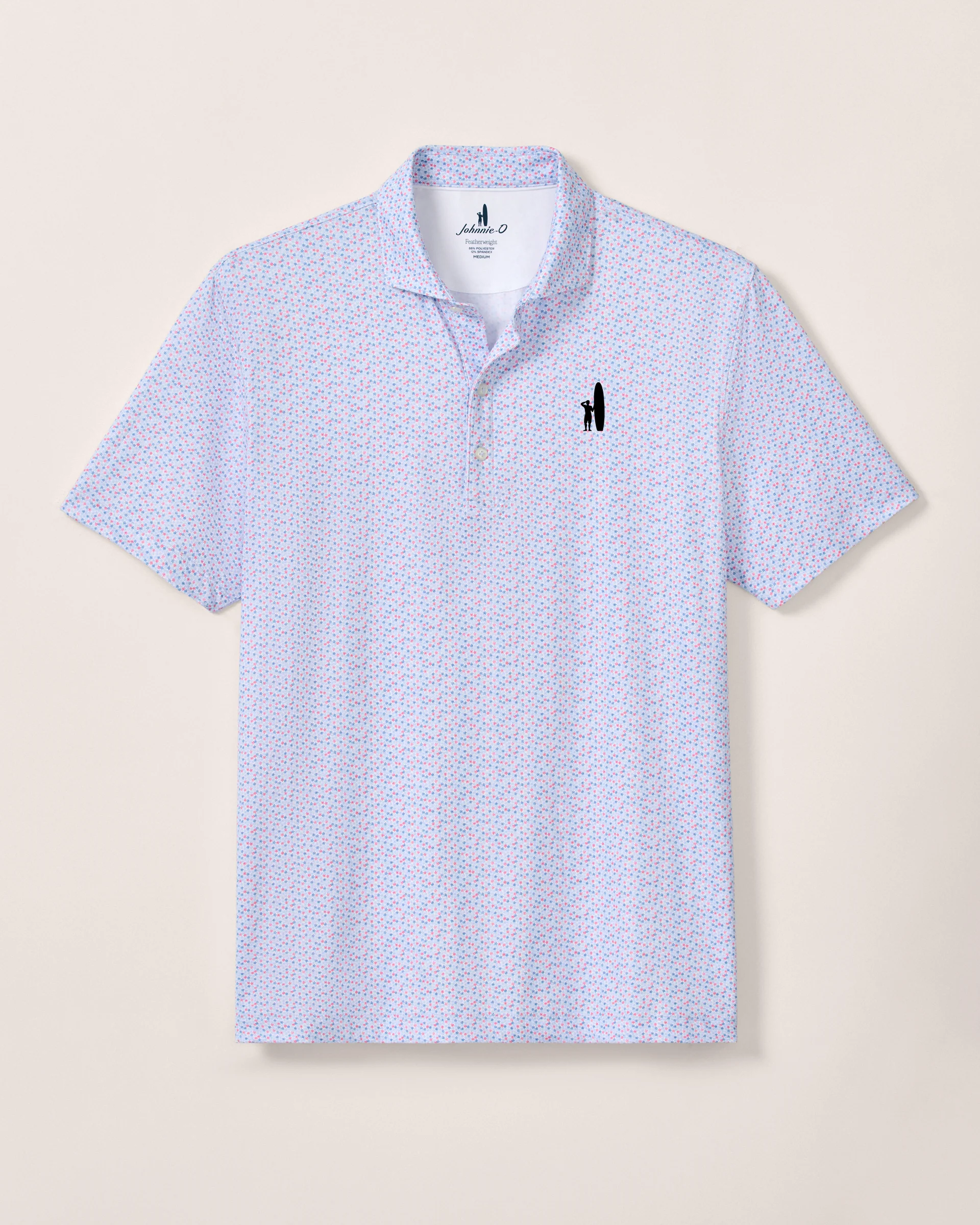 Custom Surfer Logo Performance Featherweight Polo - Petals