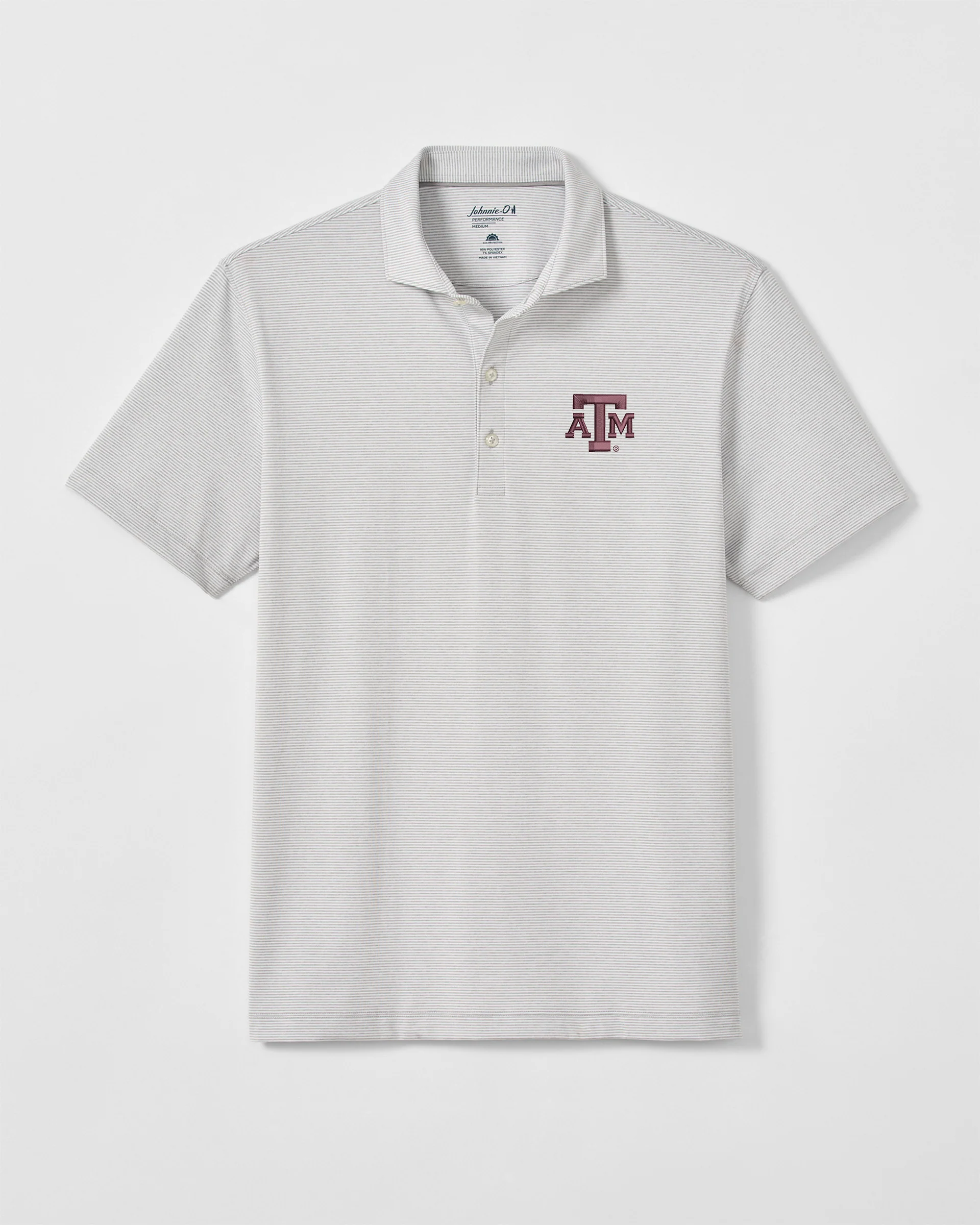 Texas A&M Lyndonn Striped Jersey Performance Polo