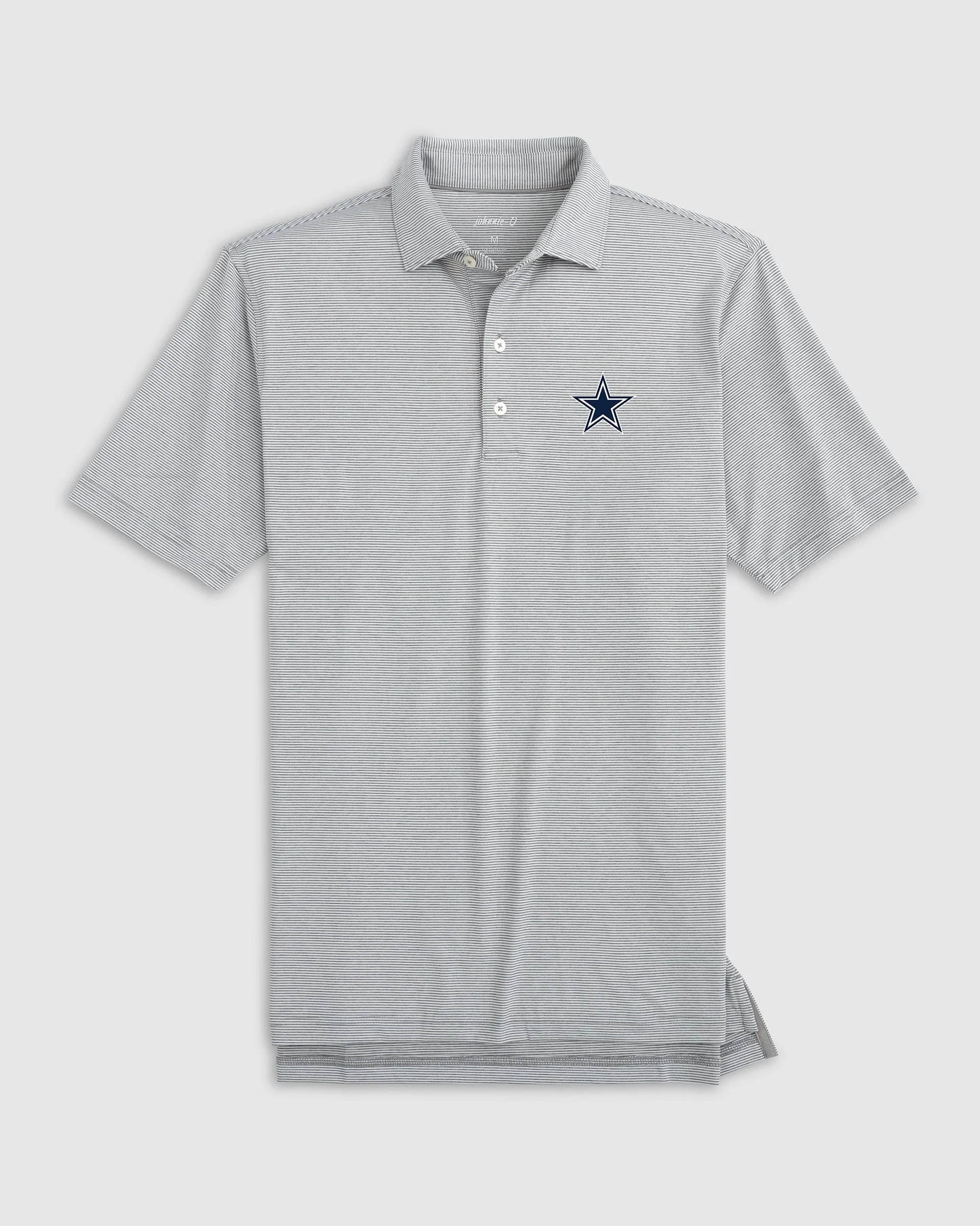 Dallas Cowboys Lyndonn Striped Performance Jersey Polo - Image 3