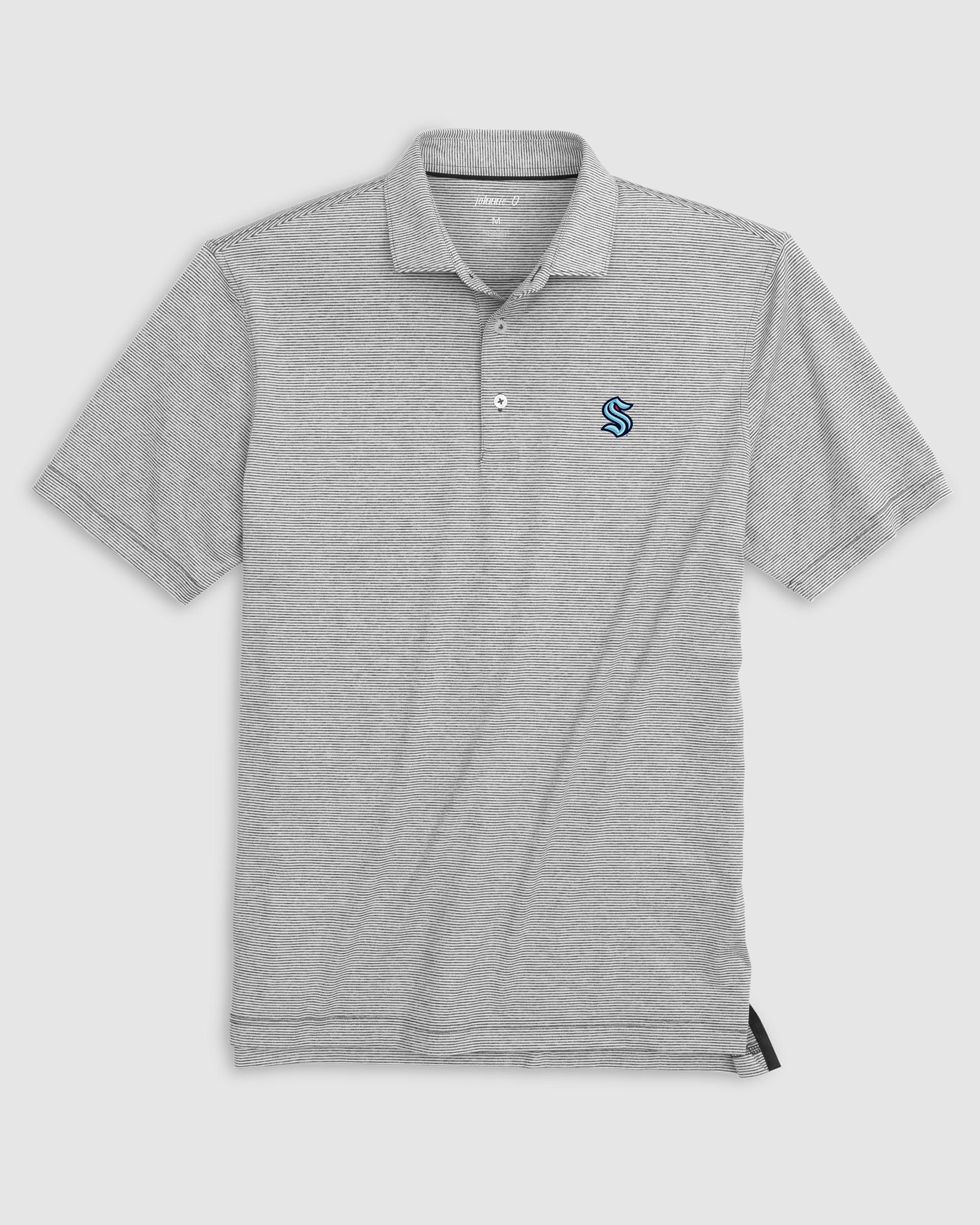 Seattle Kraken Lyndonn Striped Jersey Performance Polo
