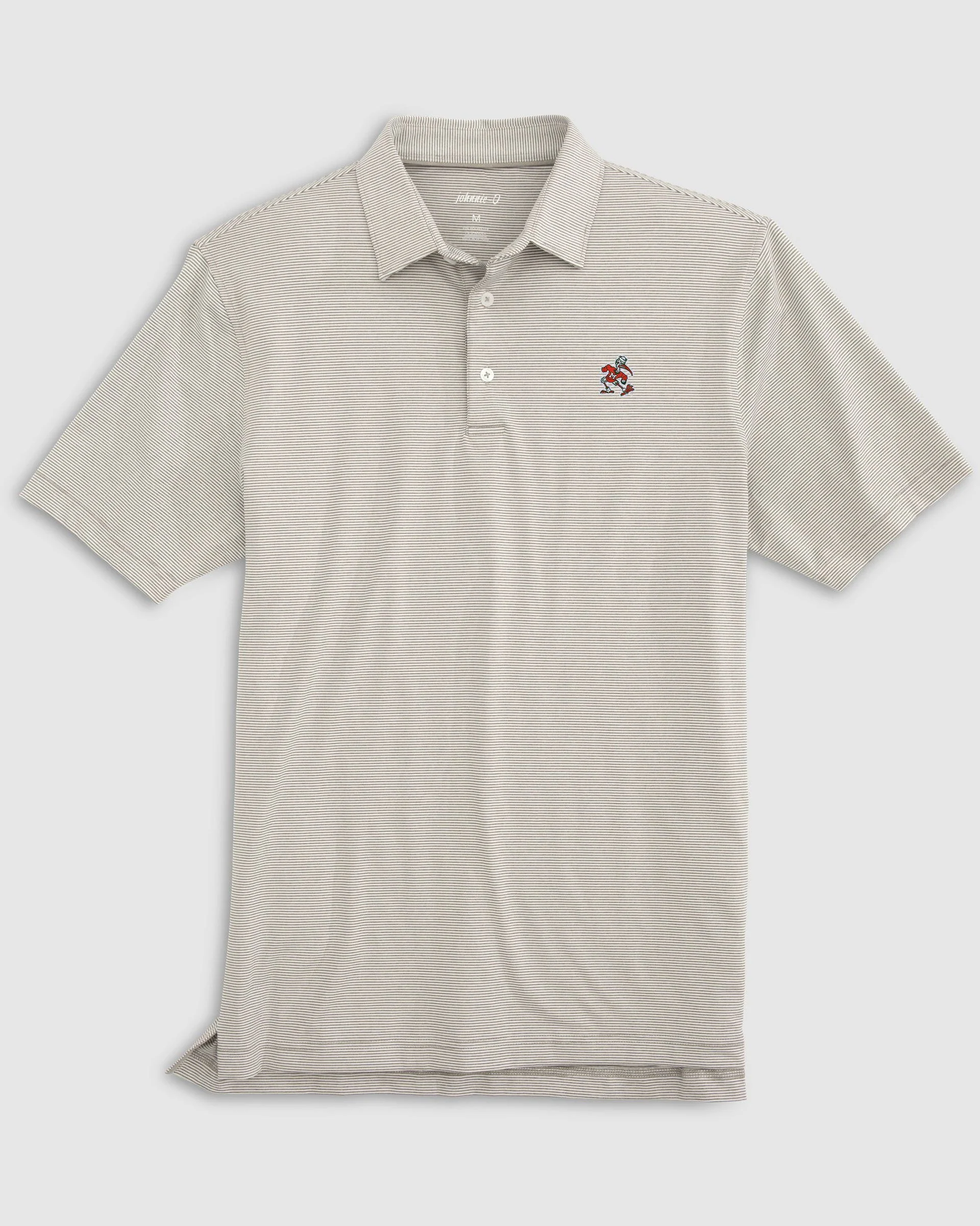 Miami Lyndonn Striped Jersey Performance Polo - Vintage Logo - Image 5