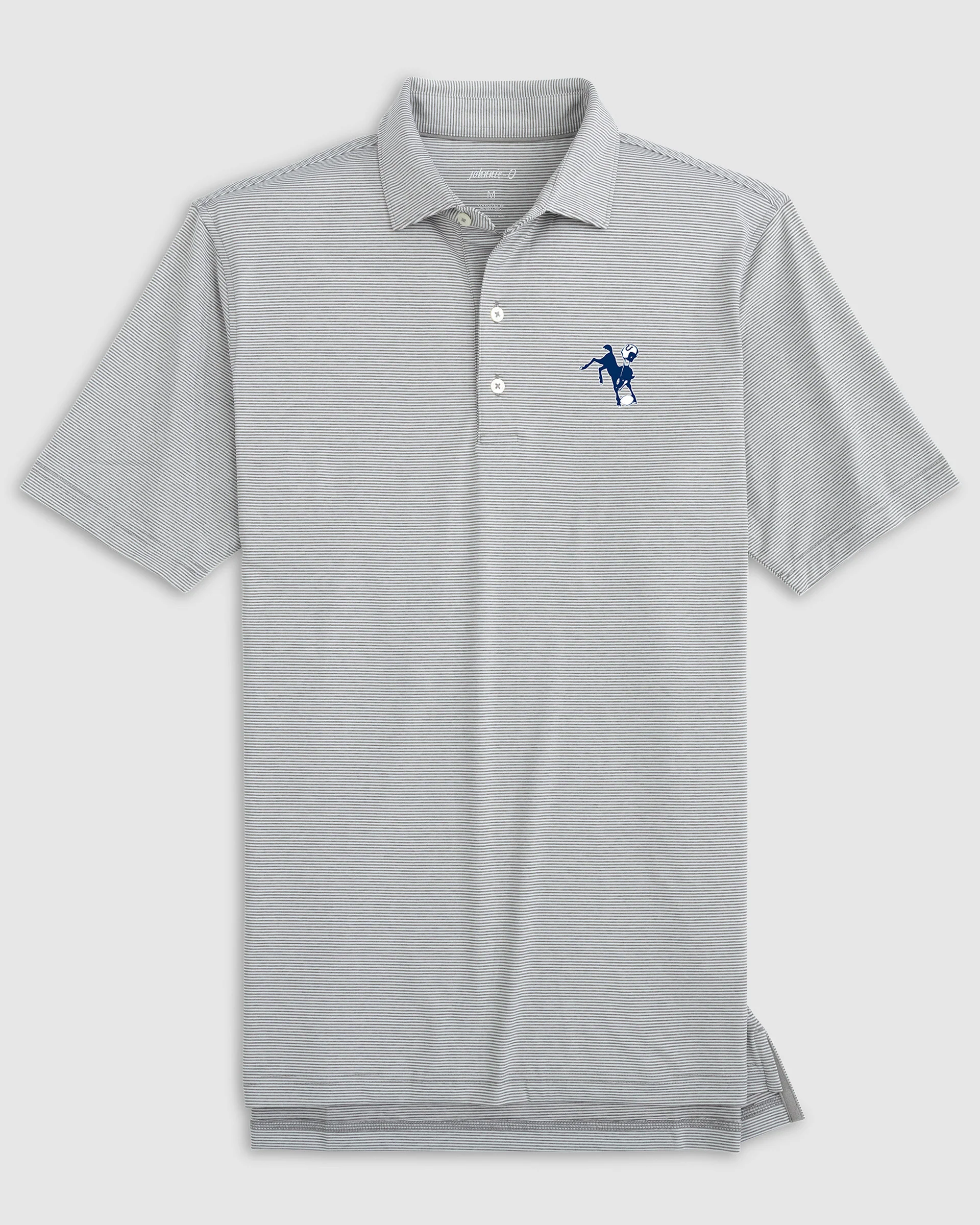 Indianapolis Colts Lyndonn Striped Performance Jersey Polo - Classic Logo - Image 2