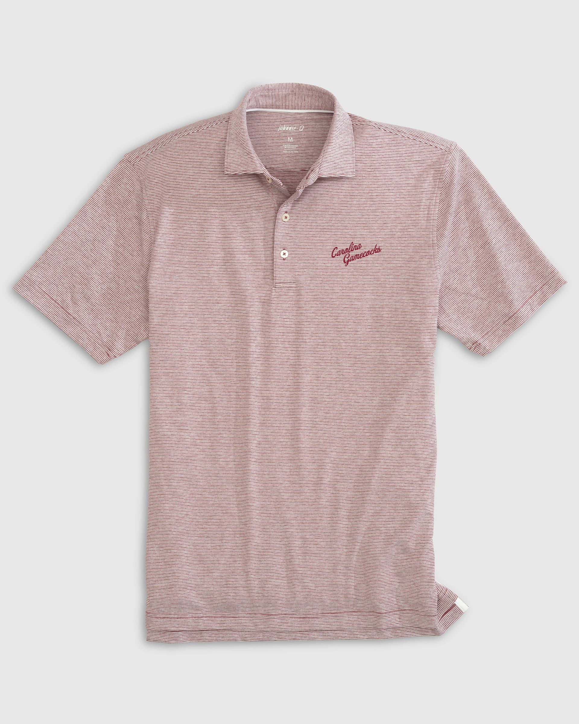 South Carolina Lyndonn Striped Jersey Performance Polo - Vault Logo