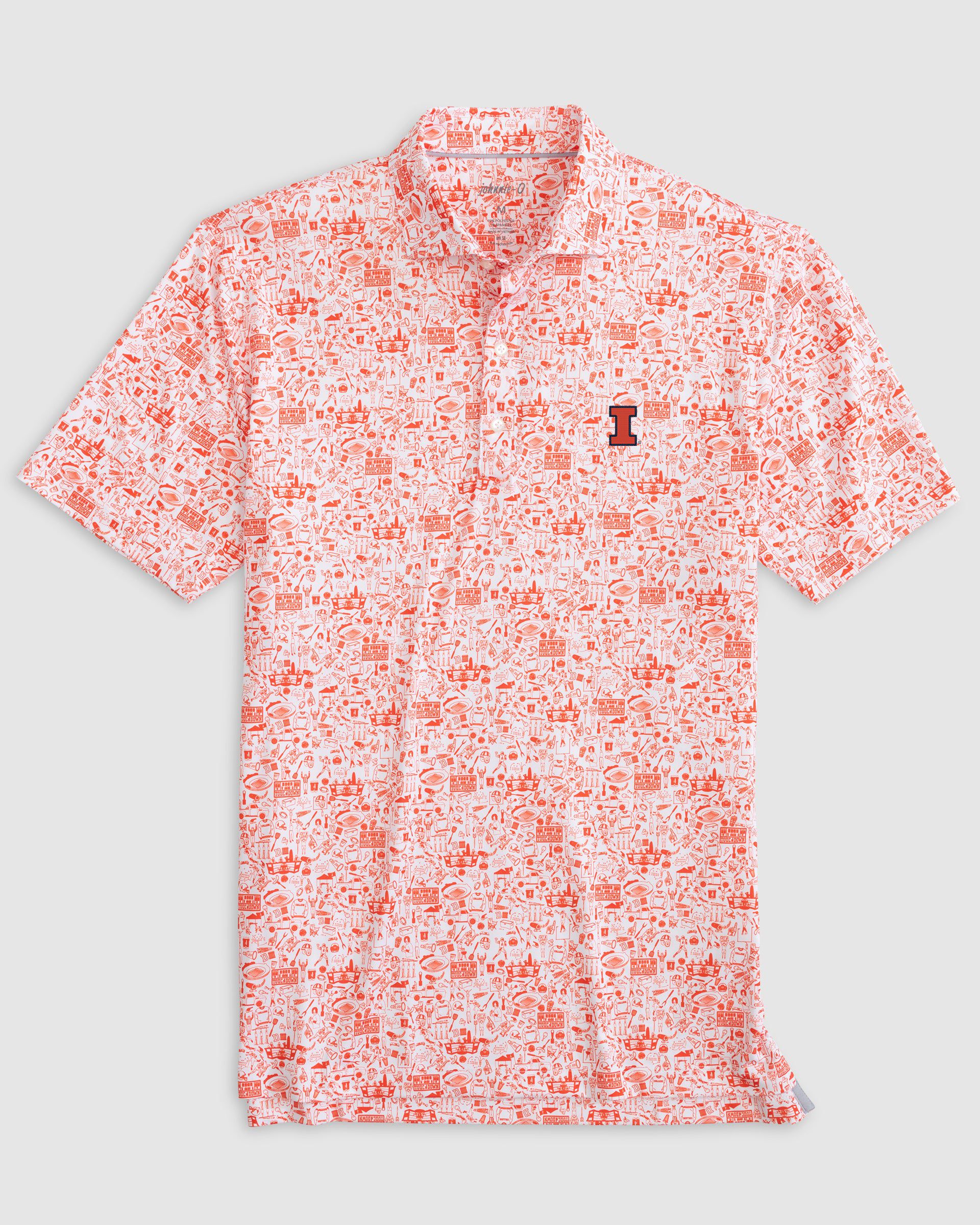 Illinois Tailgater Printed Jersey Performance Polo