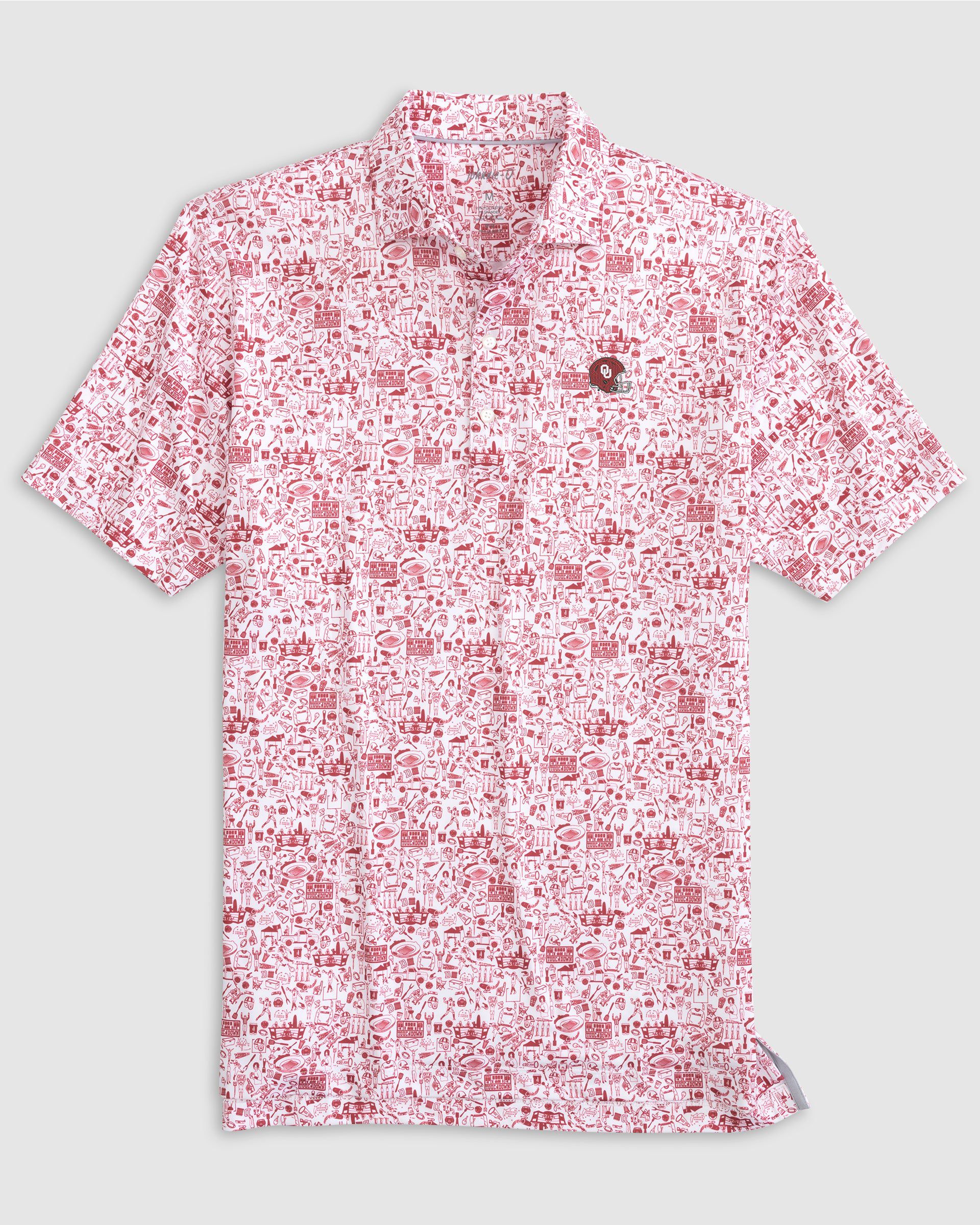 Oklahoma Tailgater Printed Jersey Performance Polo - Helmet Logo - Image 2